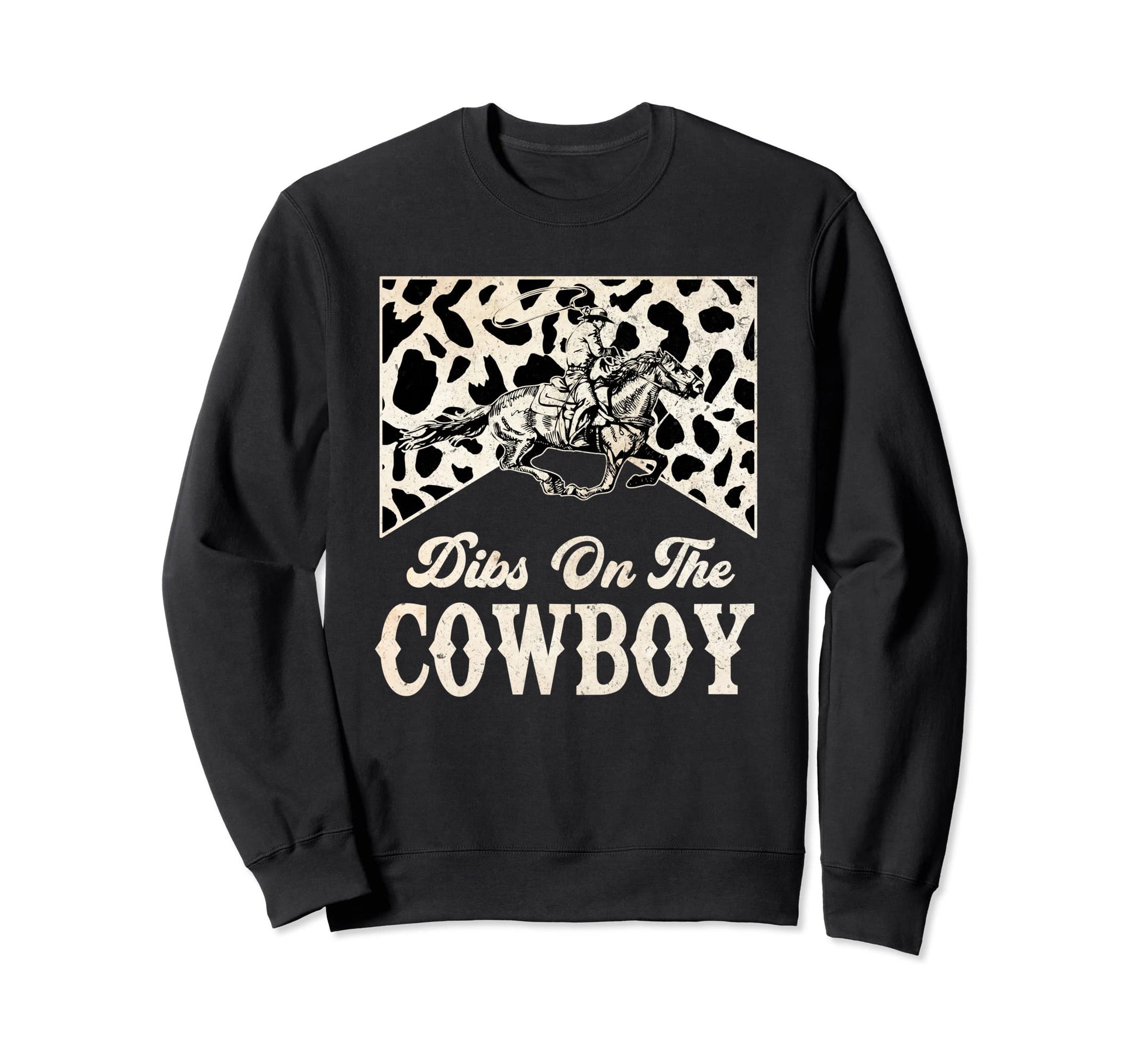Leopard Dibs Cowboy Riding Horse Sweatshirt - Aesthetic Graphic Unisex - T-Shirt, Sweatshirt, Hoodie