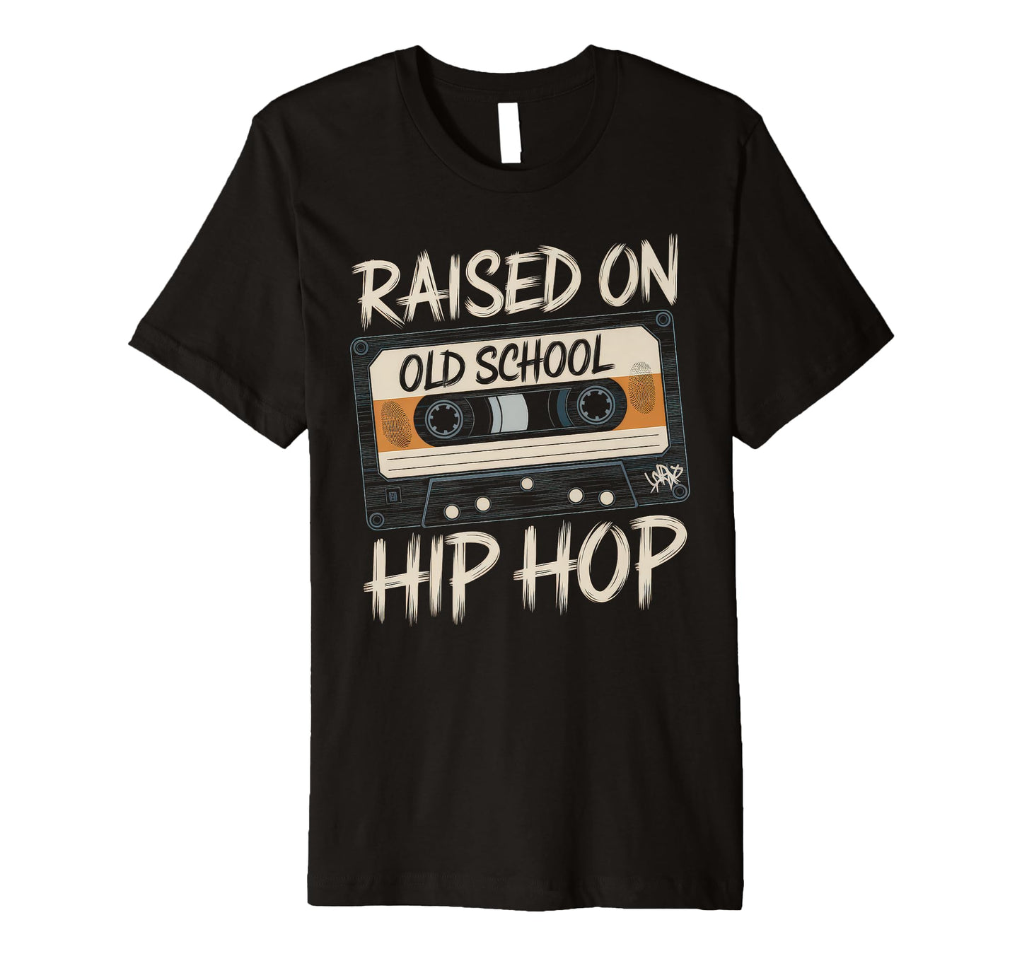 Raised Old School Hip Hop Cassette T-Shirt - Unique Graphic for Adults - T-Shirt, Sweatshirt, Hoodie