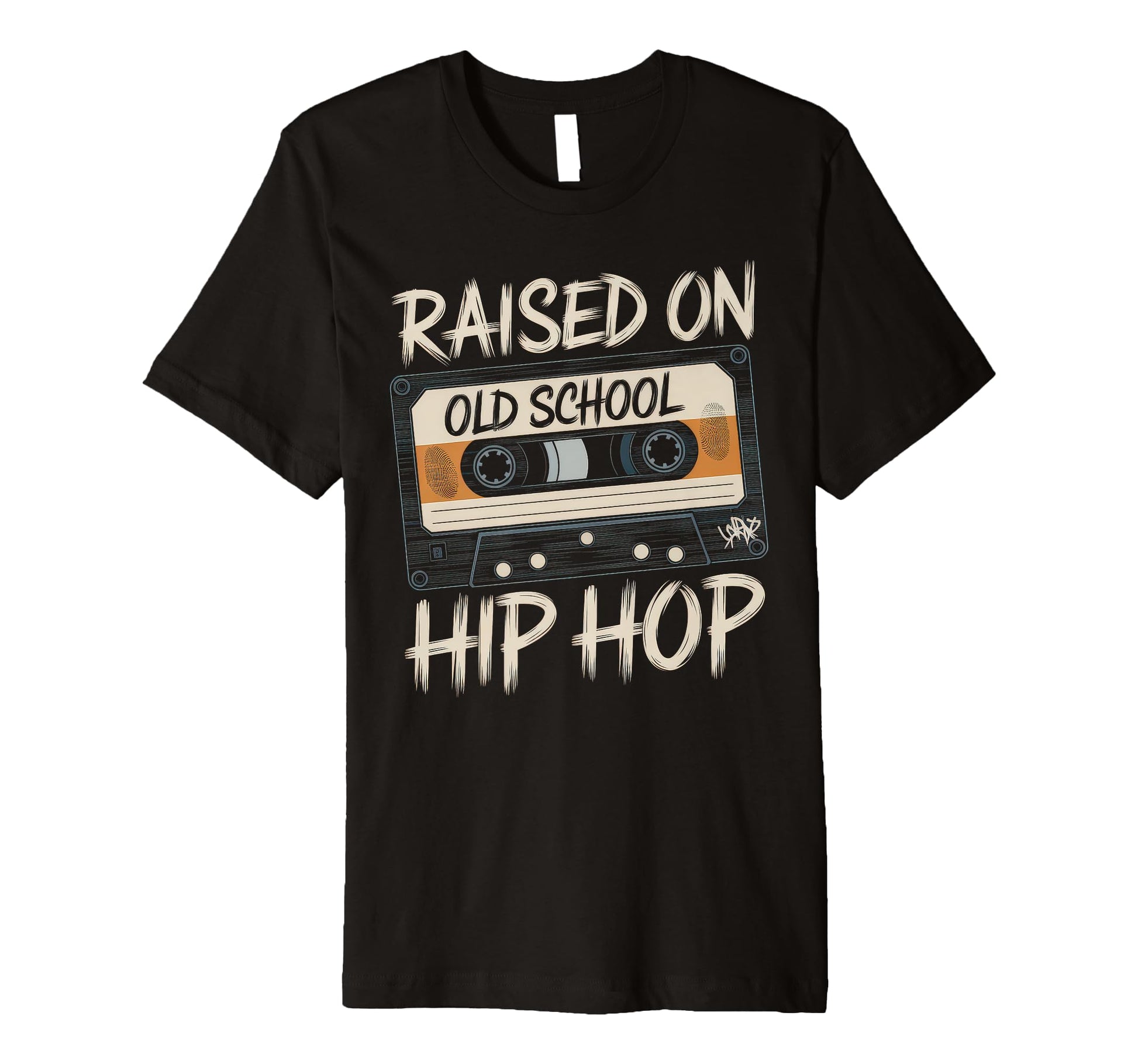 Raised Old School Hip Hop Cassette T-Shirt - Unique Graphic for Adults - T-Shirt, Sweatshirt, Hoodie