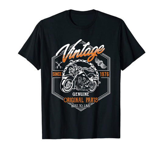 Birthday 1976 Gift Motorcycle 47 Years T-Shirt - Trendy Graphic Men Women - T-Shirt, Sweatshirt, Hoodie