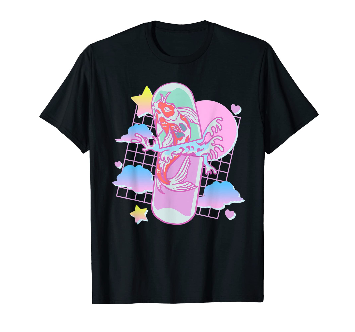 Japanese Aesthetic Pill Koi Fish T-Shirt - Unique Graphic for Adults - T-Shirt, Sweatshirt, Hoodie