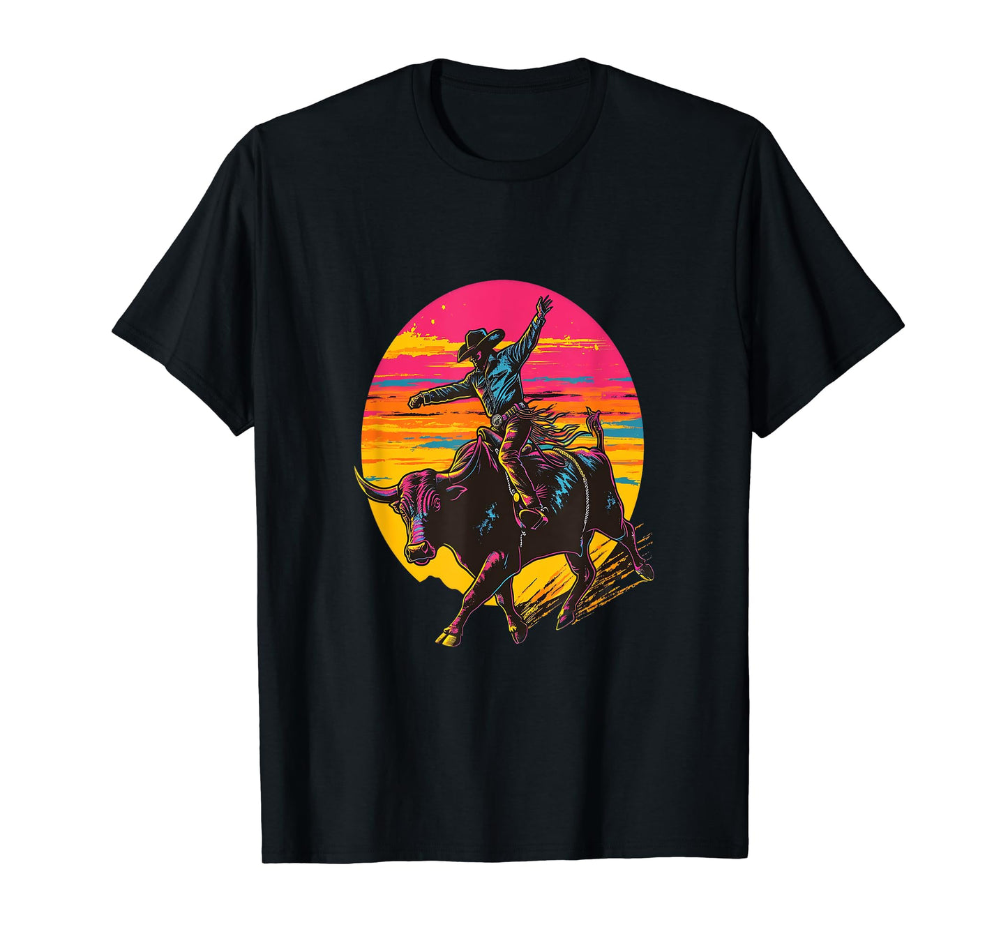 Bull Riding Rodeo Cowboy Bull Rider T-Shirt - Unique Graphic Men Women - T-Shirt, Sweatshirt, Hoodie