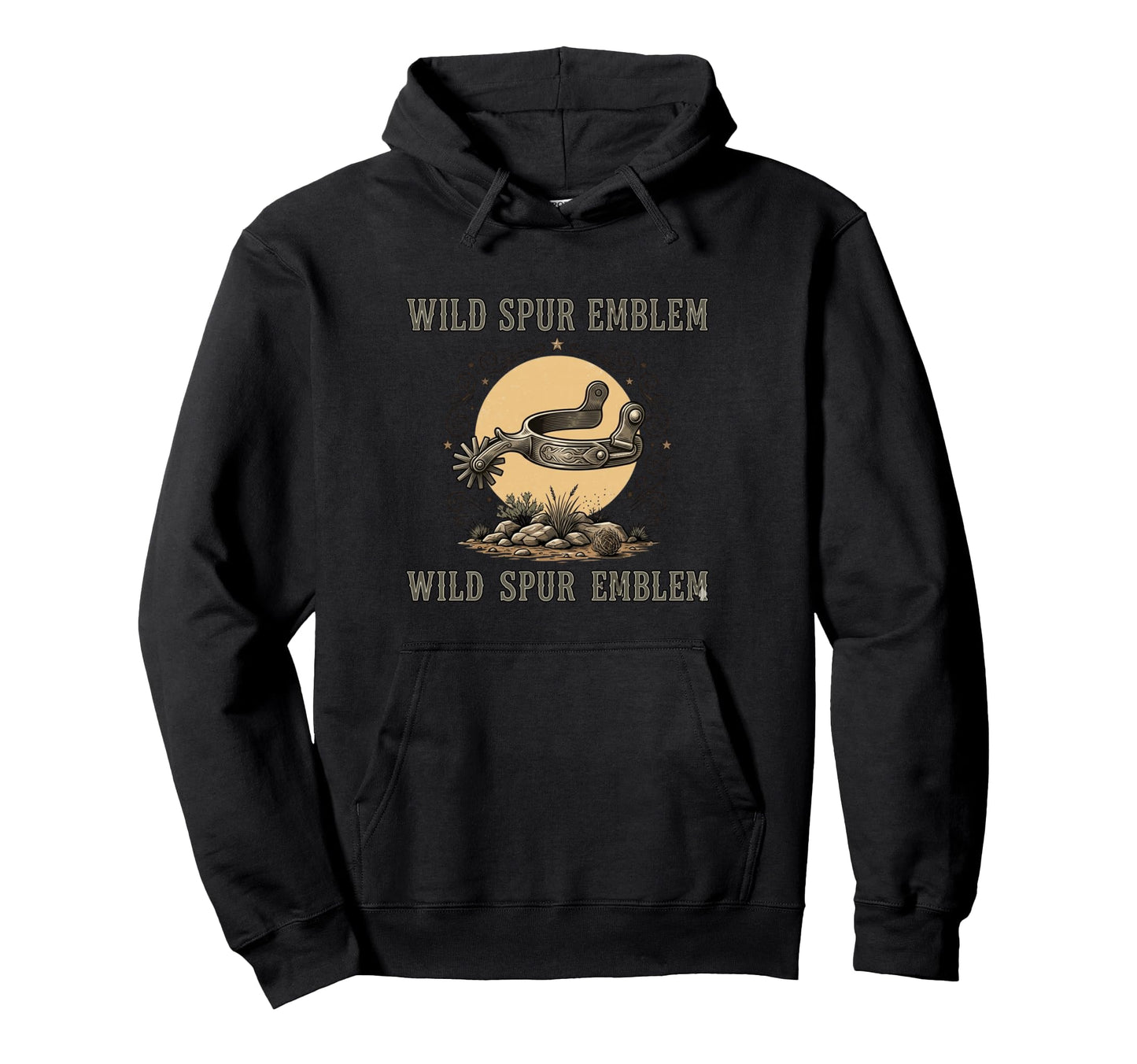 Wild Spur Emblem Western Cowboy Hoodie - Fun Novelty Design for Adults - T-Shirt, Sweatshirt, Hoodie