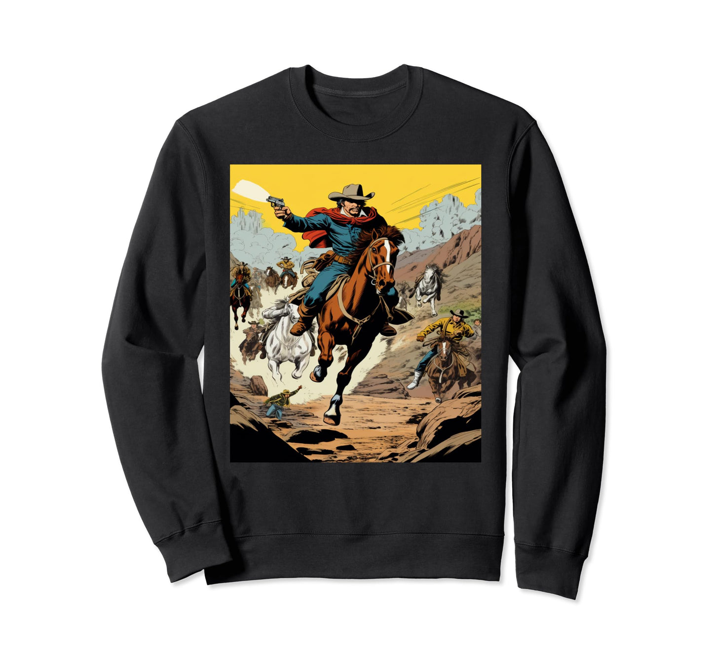 No 2 Cowboy Country Comic Western Sweatshirt - Novelty Apparel for Adults - T-Shirt, Sweatshirt, Hoodie