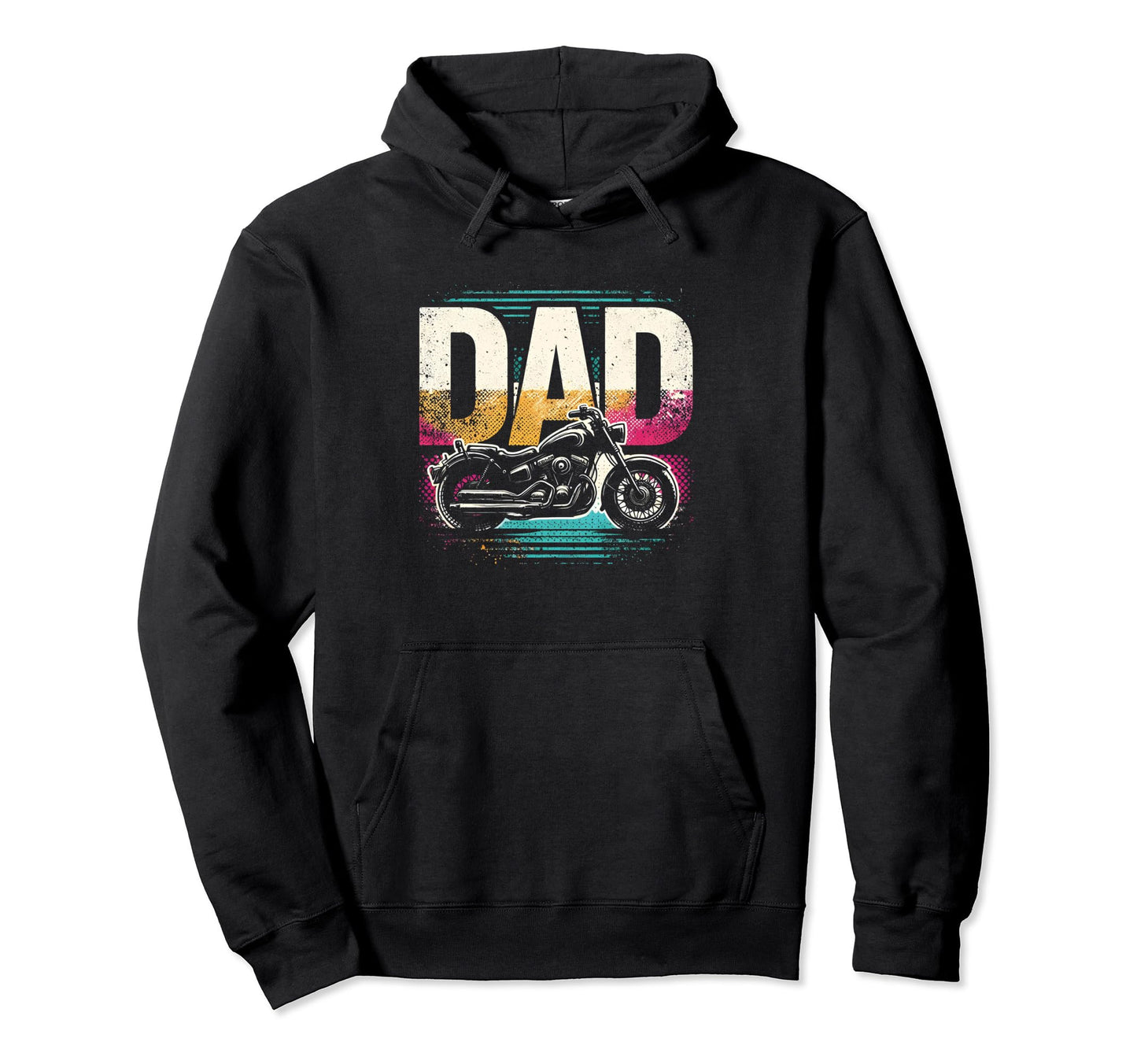 Biker Dad Motorcycle Lover Fathers Day Hoodie - Novelty Apparel for Adults - T-Shirt, Sweatshirt, Hoodie