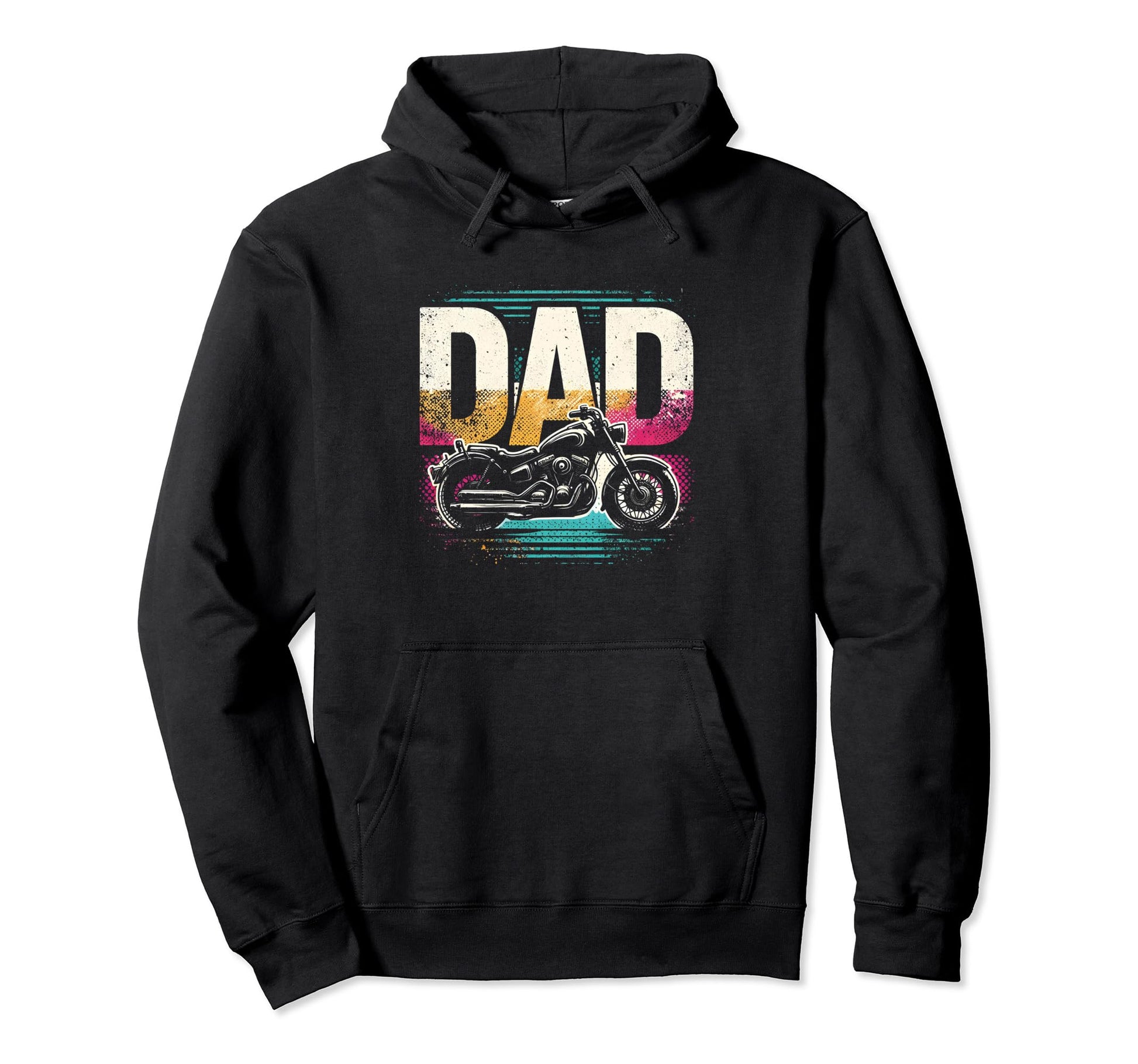 Biker Dad Motorcycle Lover Fathers Day Hoodie - Novelty Apparel for Adults - T-Shirt, Sweatshirt, Hoodie