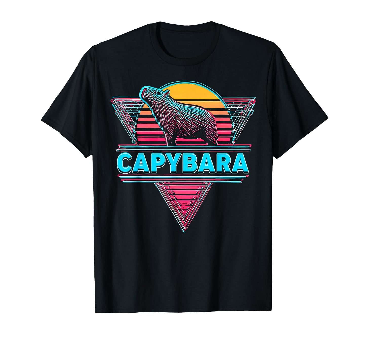 Capybara Capibara Vaporwave Aesthetic T-Shirt - Minimalist Print Men Women - T-Shirt, Sweatshirt, Hoodie