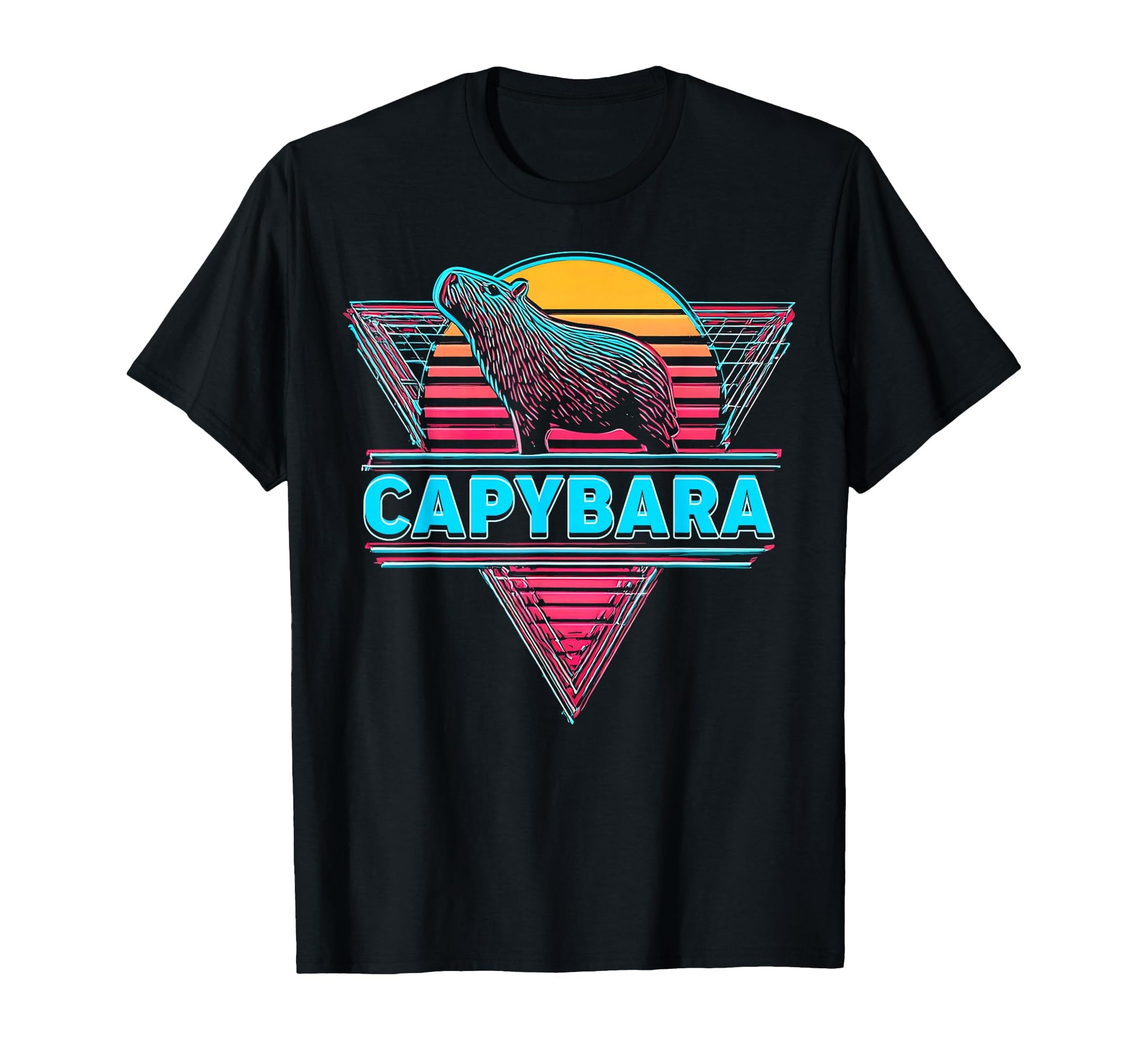 Capybara Capibara Vaporwave Aesthetic T-Shirt - Minimalist Print Men Women - T-Shirt, Sweatshirt, Hoodie