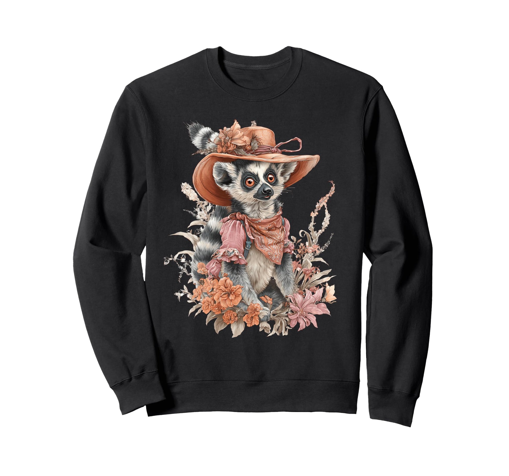 Country Cowboy Lemur Rodeo Cowgirl Sweatshirt - Minimalist Print Unisex - T-Shirt, Sweatshirt, Hoodie