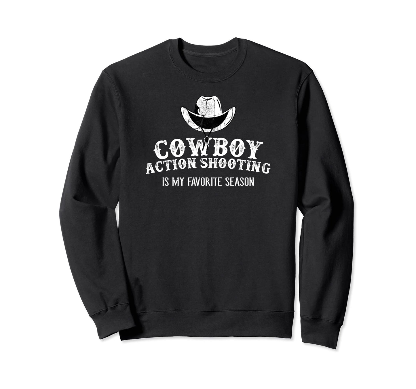 Distressed Cowboy Action Sweatshirt - Casual Everyday Wear for Adults - T-Shirt, Sweatshirt, Hoodie