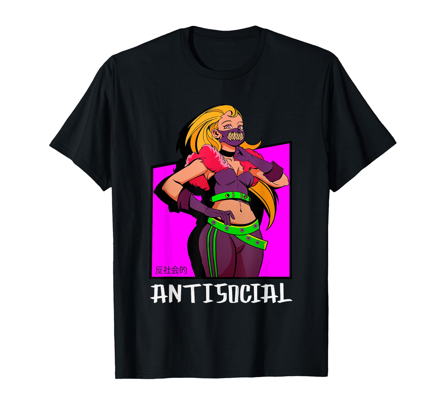 Antisocial Goth Anime Aesthetic T-Shirt - Casual Everyday Wear for Adults - T-Shirt, Sweatshirt, Hoodie
