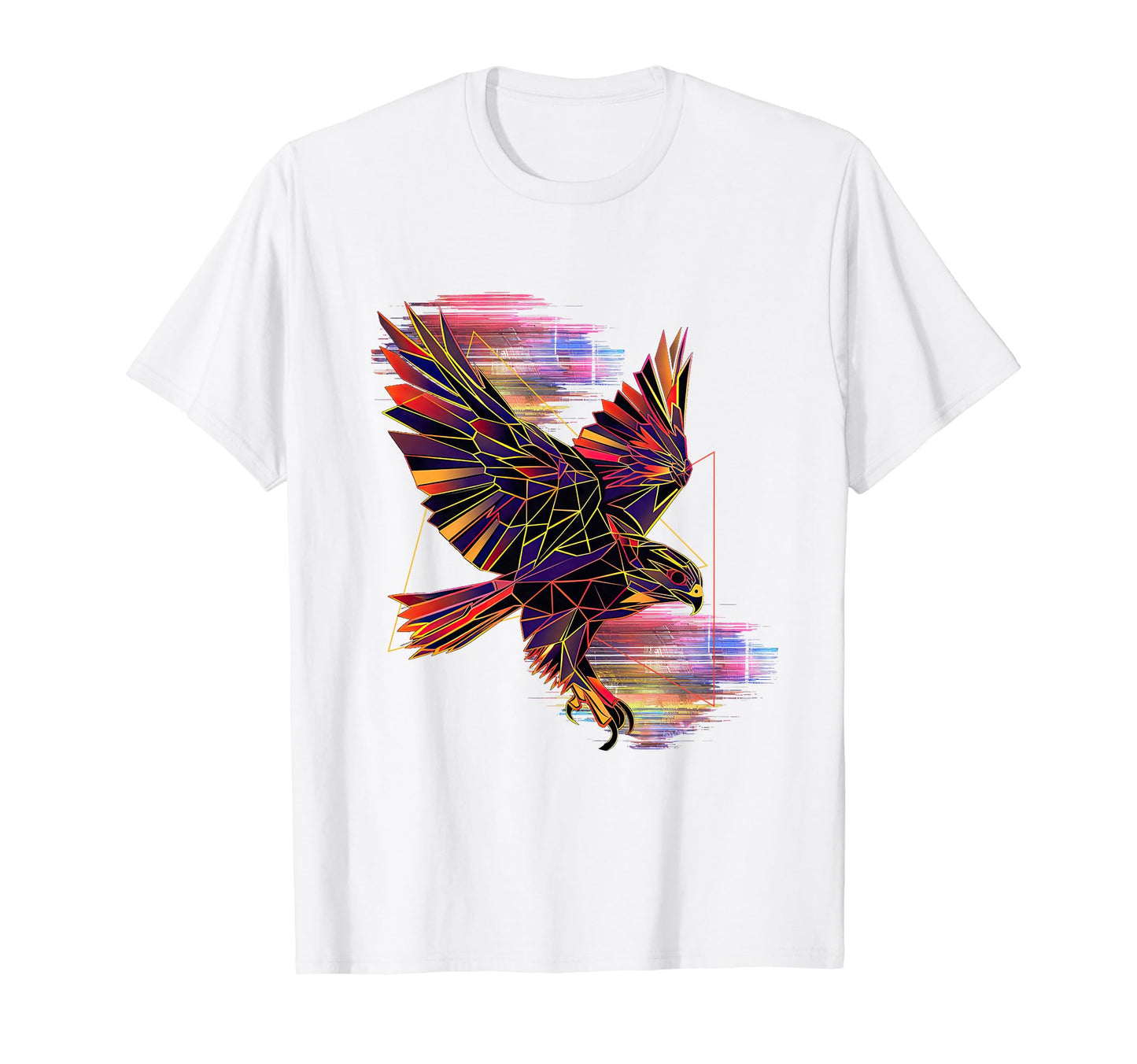Falcon Geometric Bird Vaporwave T-Shirt - Aesthetic Graphic Men Women - T-Shirt, Sweatshirt, Hoodie