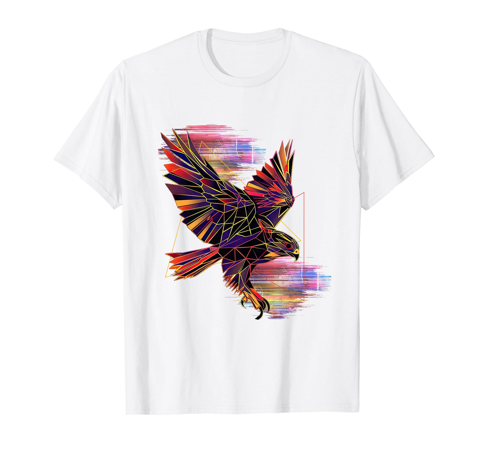 Falcon Geometric Bird Vaporwave T-Shirt - Aesthetic Graphic Men Women - T-Shirt, Sweatshirt, Hoodie