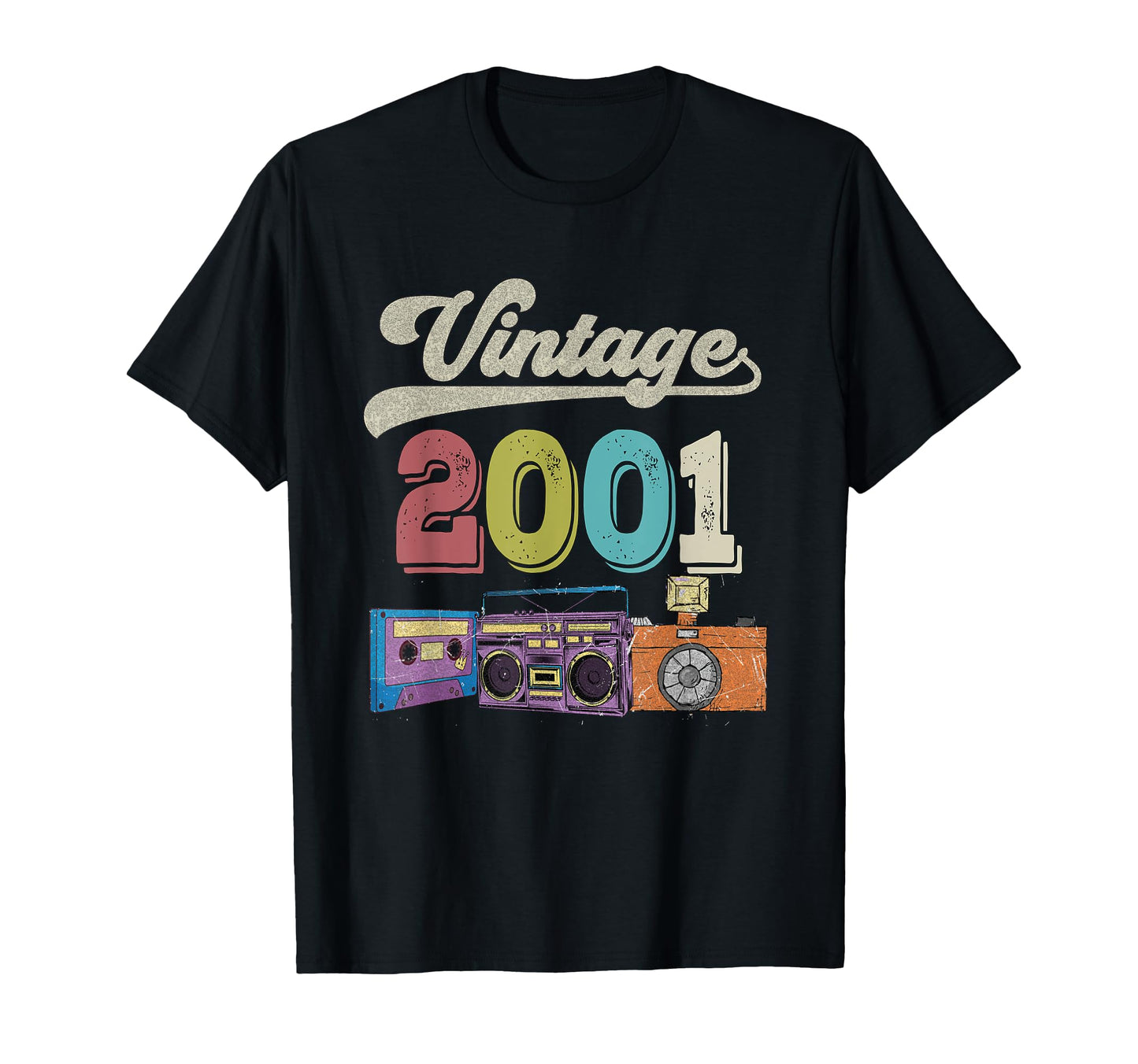 2001 Birthday Funny Old Cassette Tape T-Shirt - Custom Art Print Men Women - T-Shirt, Sweatshirt, Hoodie