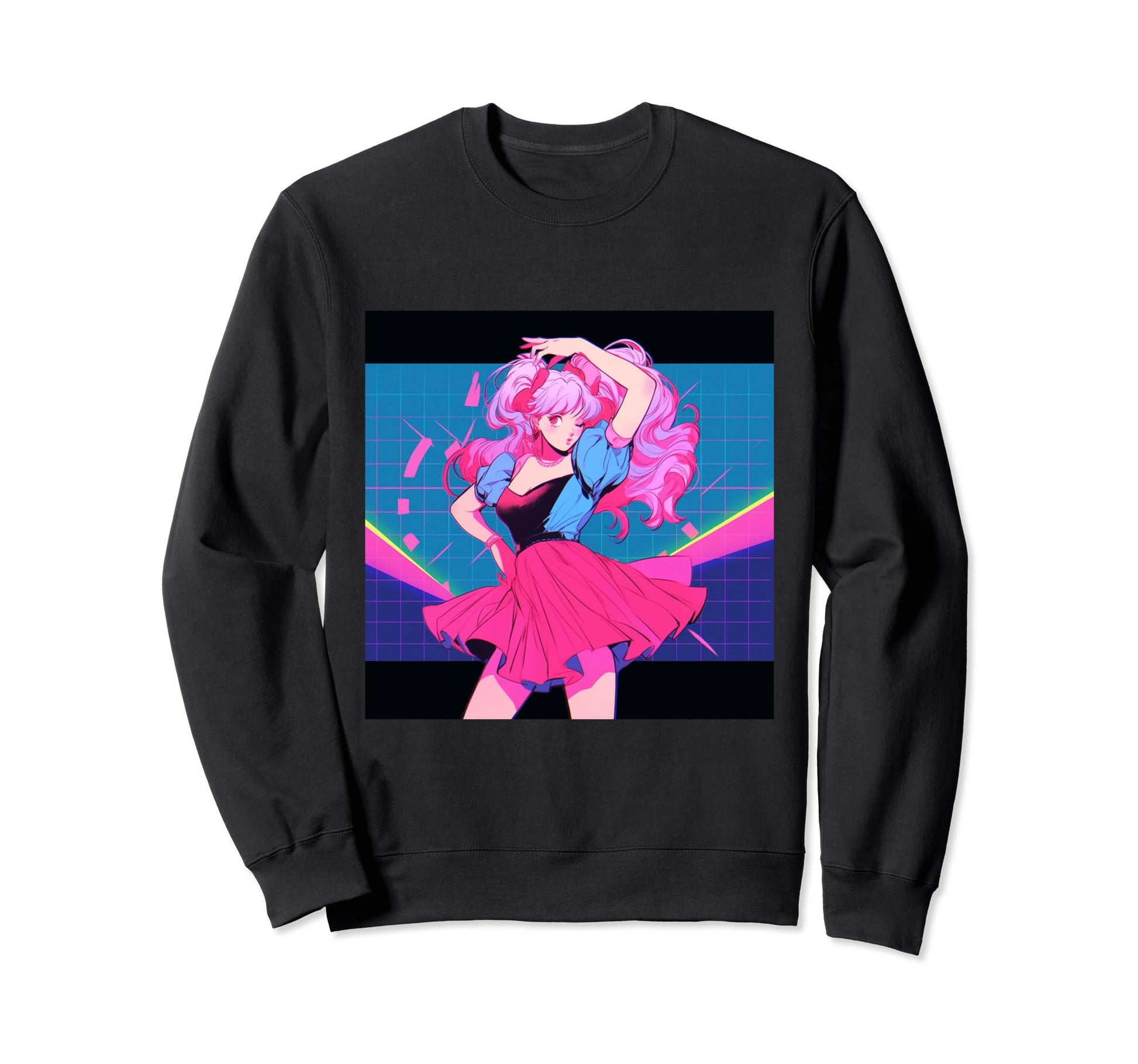 Japanese Vaporwave Aesthetic Anime Sweatshirt - Casual Everyday Wear Unisex - T-Shirt, Sweatshirt, Hoodie