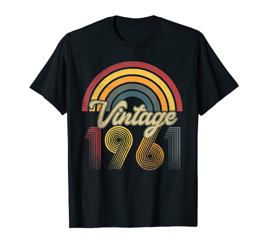 1961 62Nd Birthday Gift Rainbow T-Shirt - Minimalist Print Unisex - T-Shirt, Sweatshirt, Hoodie