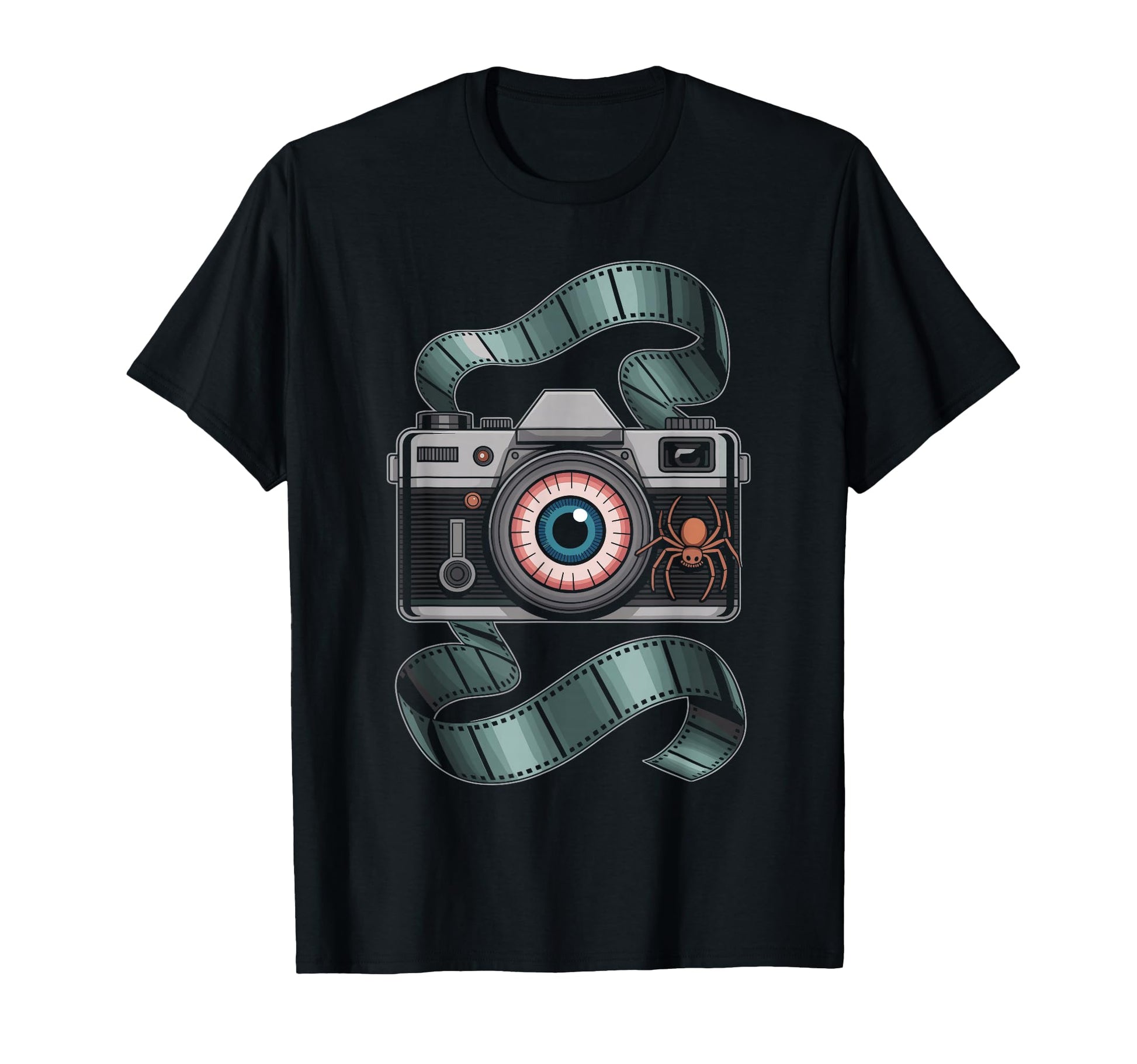 Spooky Camera Eyeball T-Shirt - Casual Everyday Wear for Adults - T-Shirt, Sweatshirt, Hoodie