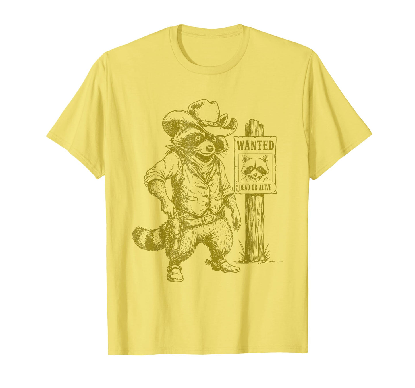 Raccoon Cowboy Western Outlaw T-Shirt - Unique Graphic Men Women - T-Shirt, Sweatshirt, Hoodie