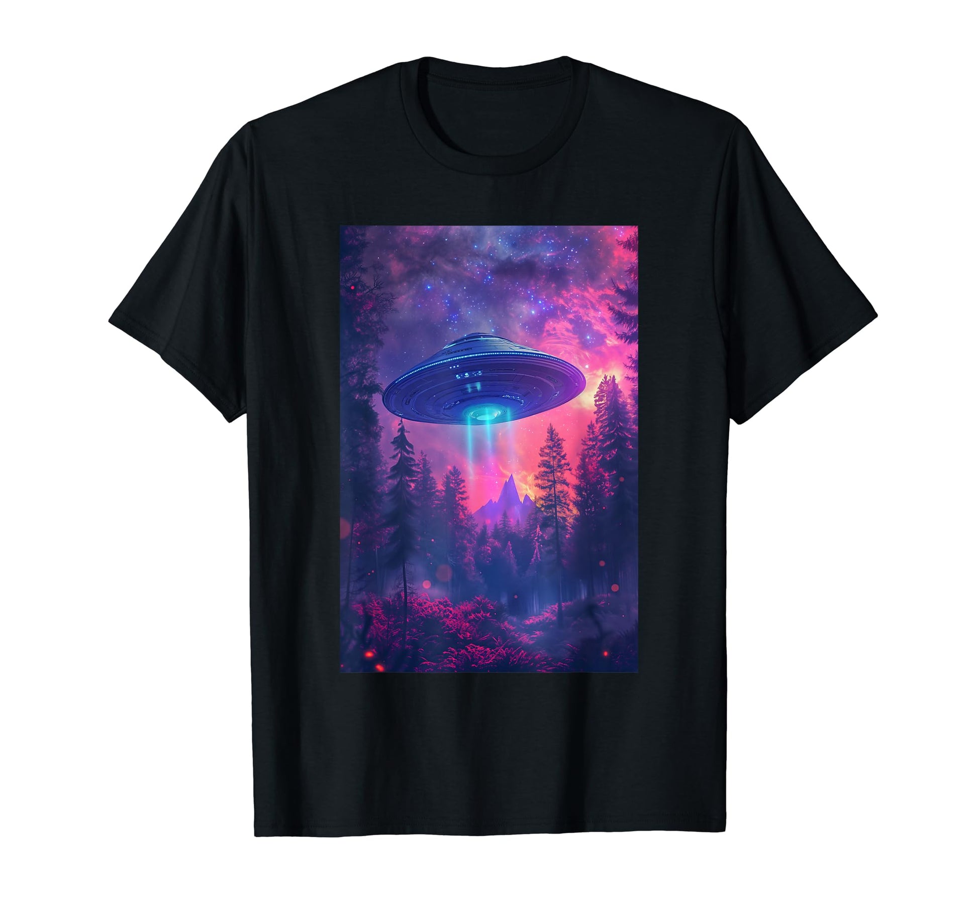 80S Vaporwave Synthwave Ufo Alien T-Shirt - Minimalist Print Men Women - T-Shirt, Sweatshirt, Hoodie