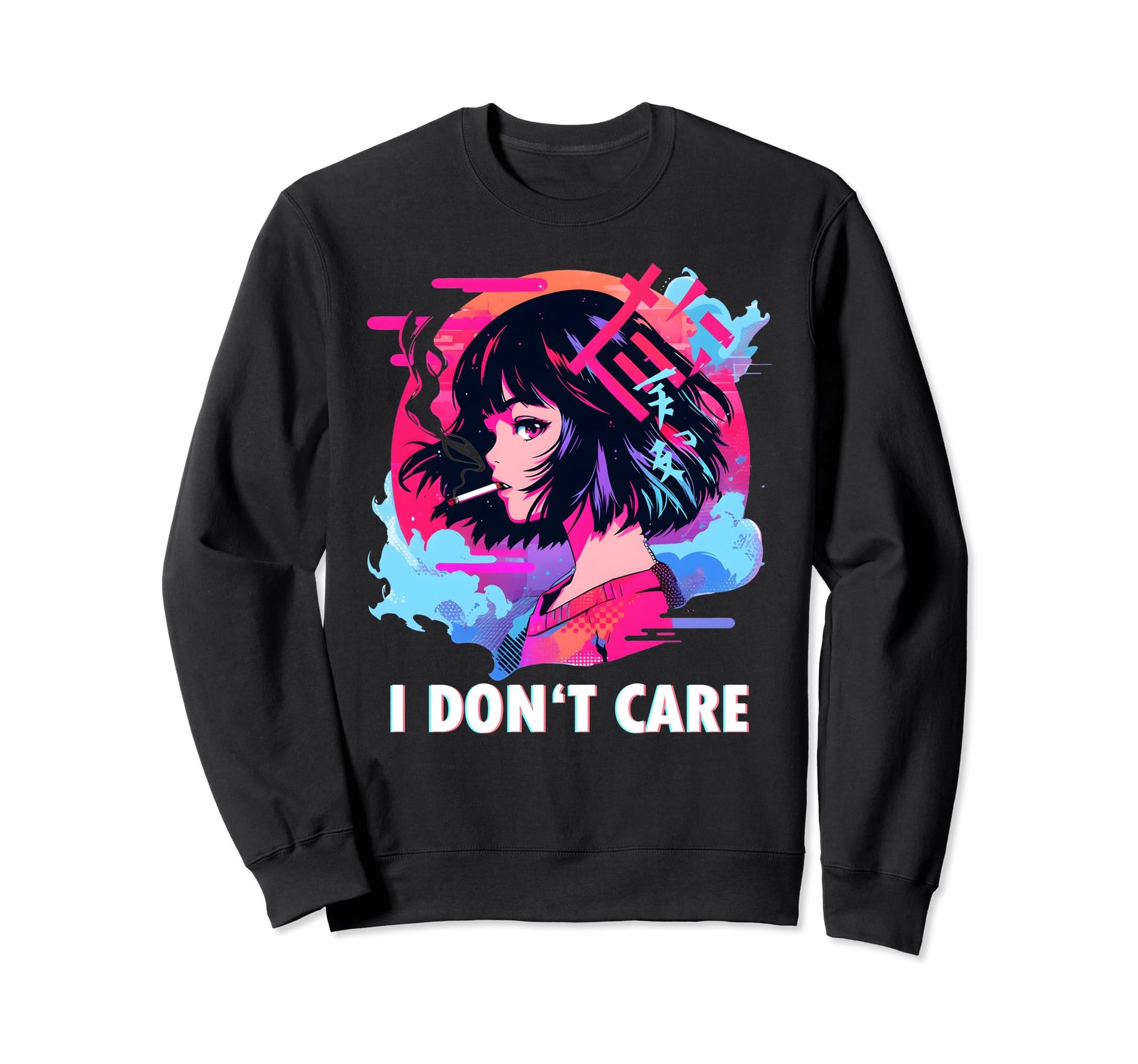 Aesthetic Vaporwave I Dont Sweatshirt - Casual Everyday Wear Men Women - T-Shirt, Sweatshirt, Hoodie