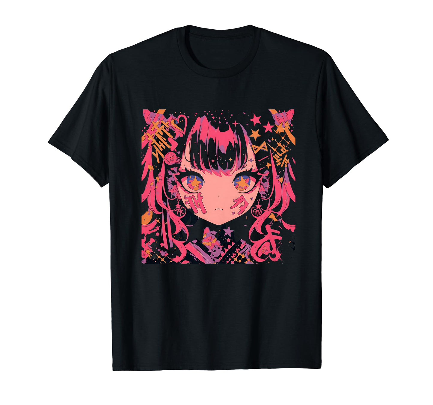 Goth Grunge Demon Anime Waifu Horror T-Shirt - Custom Art Print Men Women - T-Shirt, Sweatshirt, Hoodie
