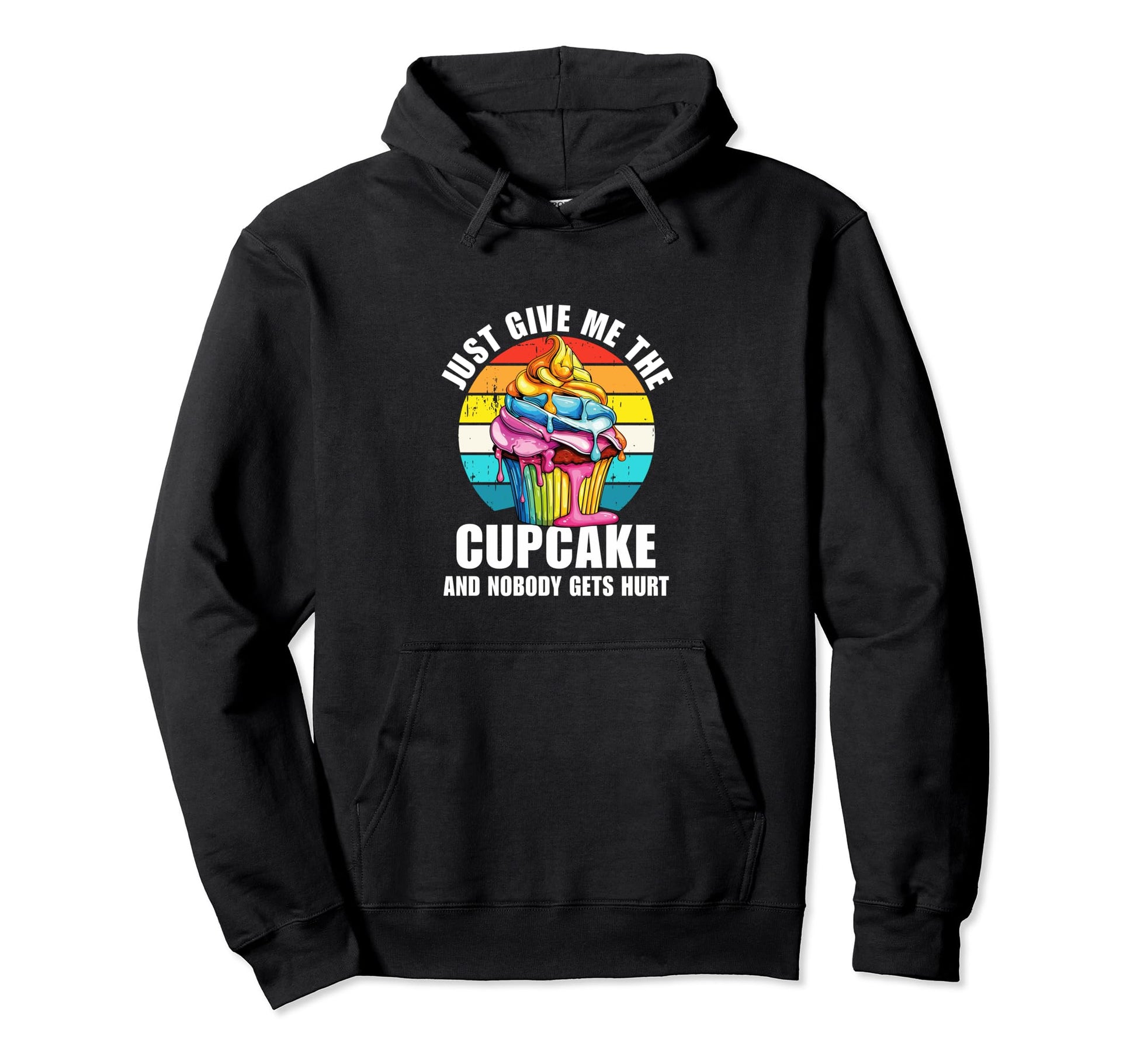 Funny Cupcake Rainbow Cupcake Hoodie - Streetwear Style for Adults - T-Shirt, Sweatshirt, Hoodie