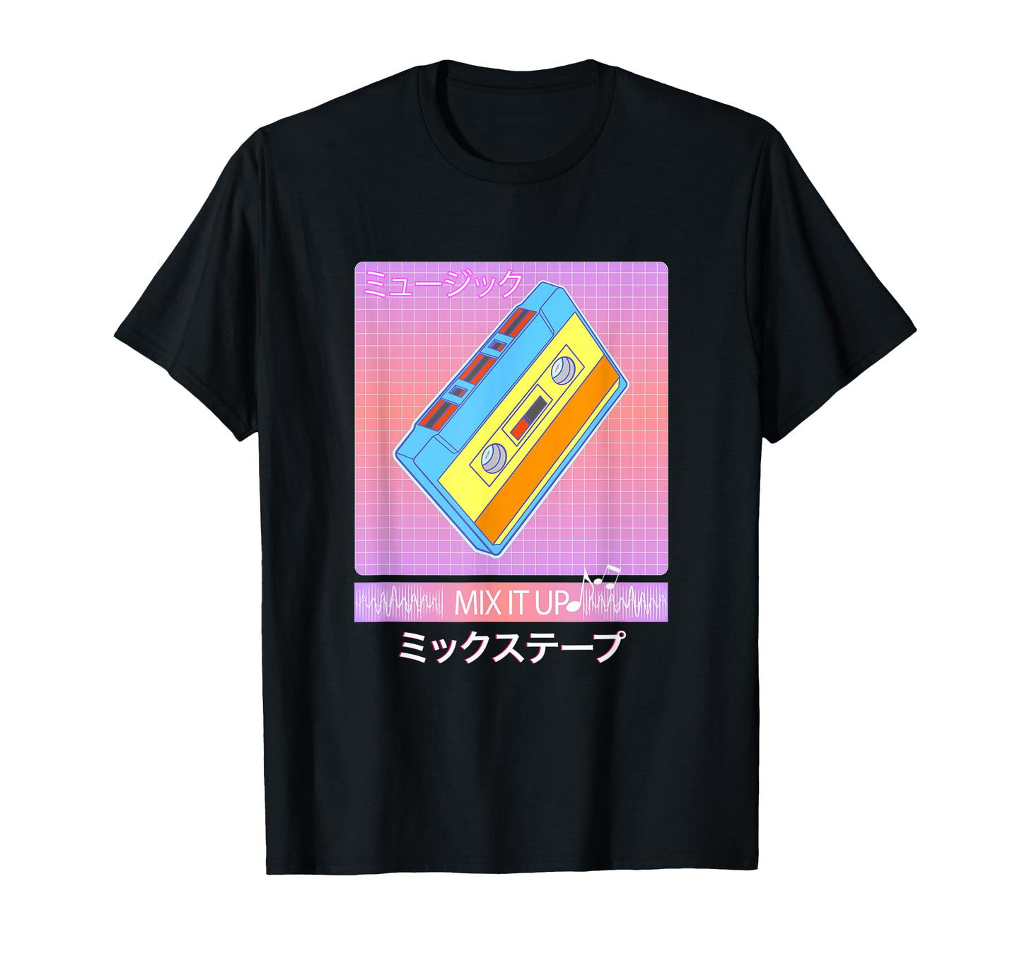 90S Japanese Otaku Aesthetic Mix Tape T-Shirt - Custom Art Print Unisex - T-Shirt, Sweatshirt, Hoodie