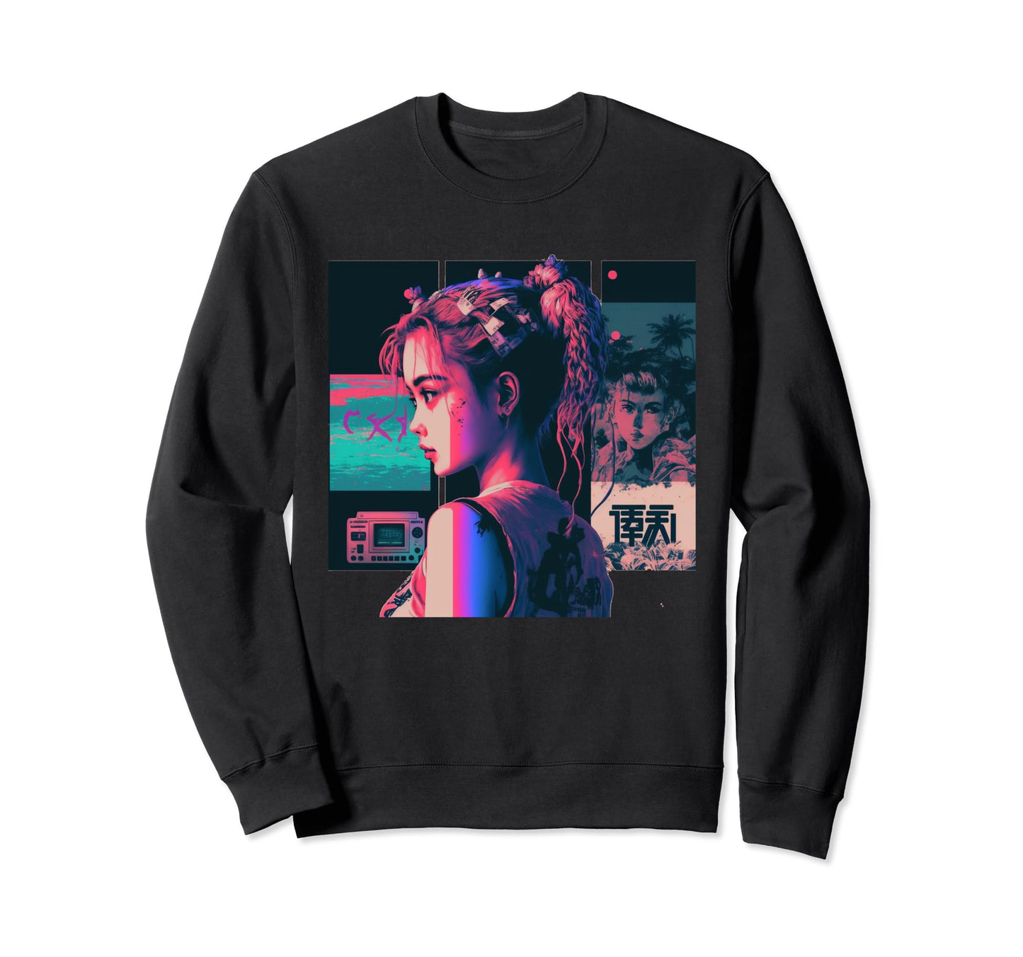 Vaporwave Aesthetic 90S Egirl Japanese Sweatshirt - Trendy Graphic Unisex - T-Shirt, Sweatshirt, Hoodie