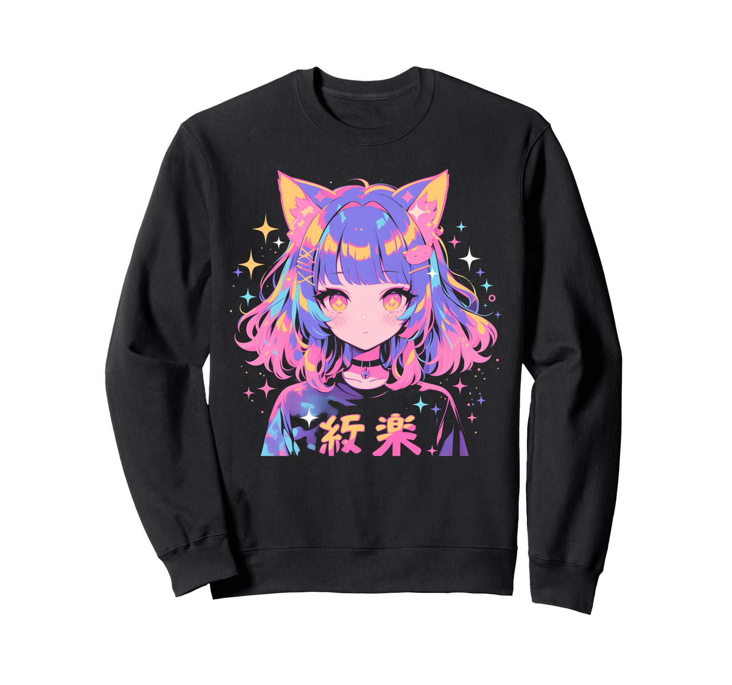 Goth Grunge Demon Anime Waifu Sweatshirt - Aesthetic Graphic Men Women - T-Shirt, Sweatshirt, Hoodie