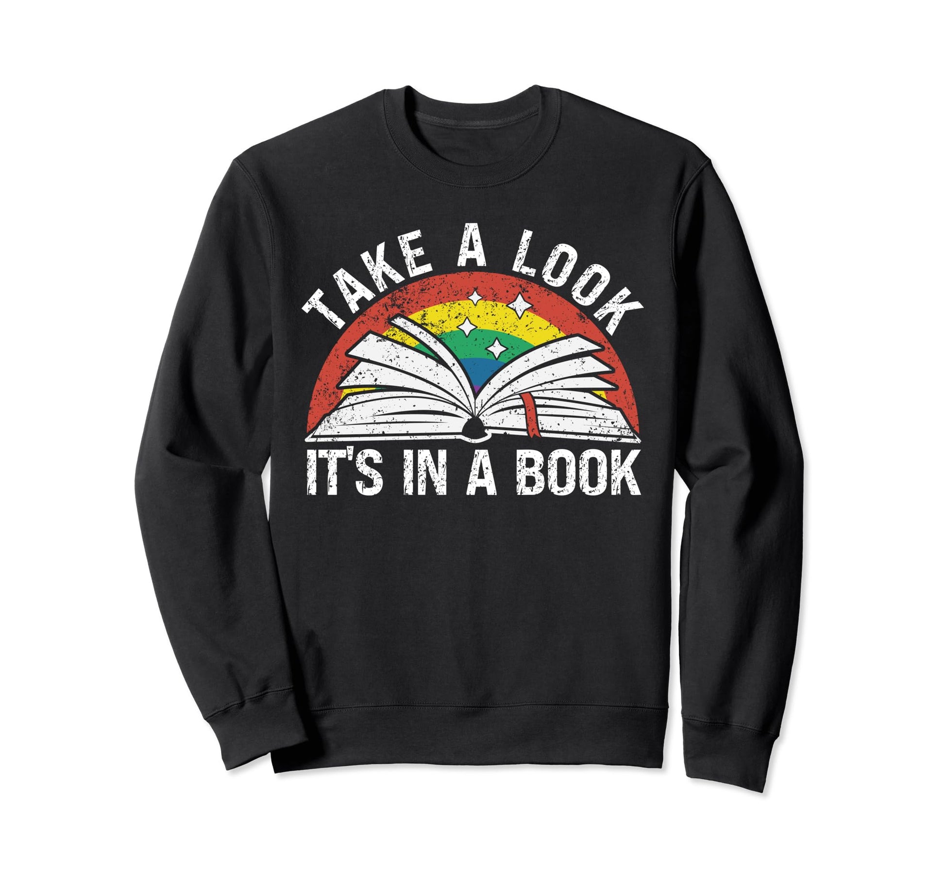 Take Its Book Reading Rainbow Sweatshirt - Aesthetic Graphic Unisex - T-Shirt, Sweatshirt, Hoodie