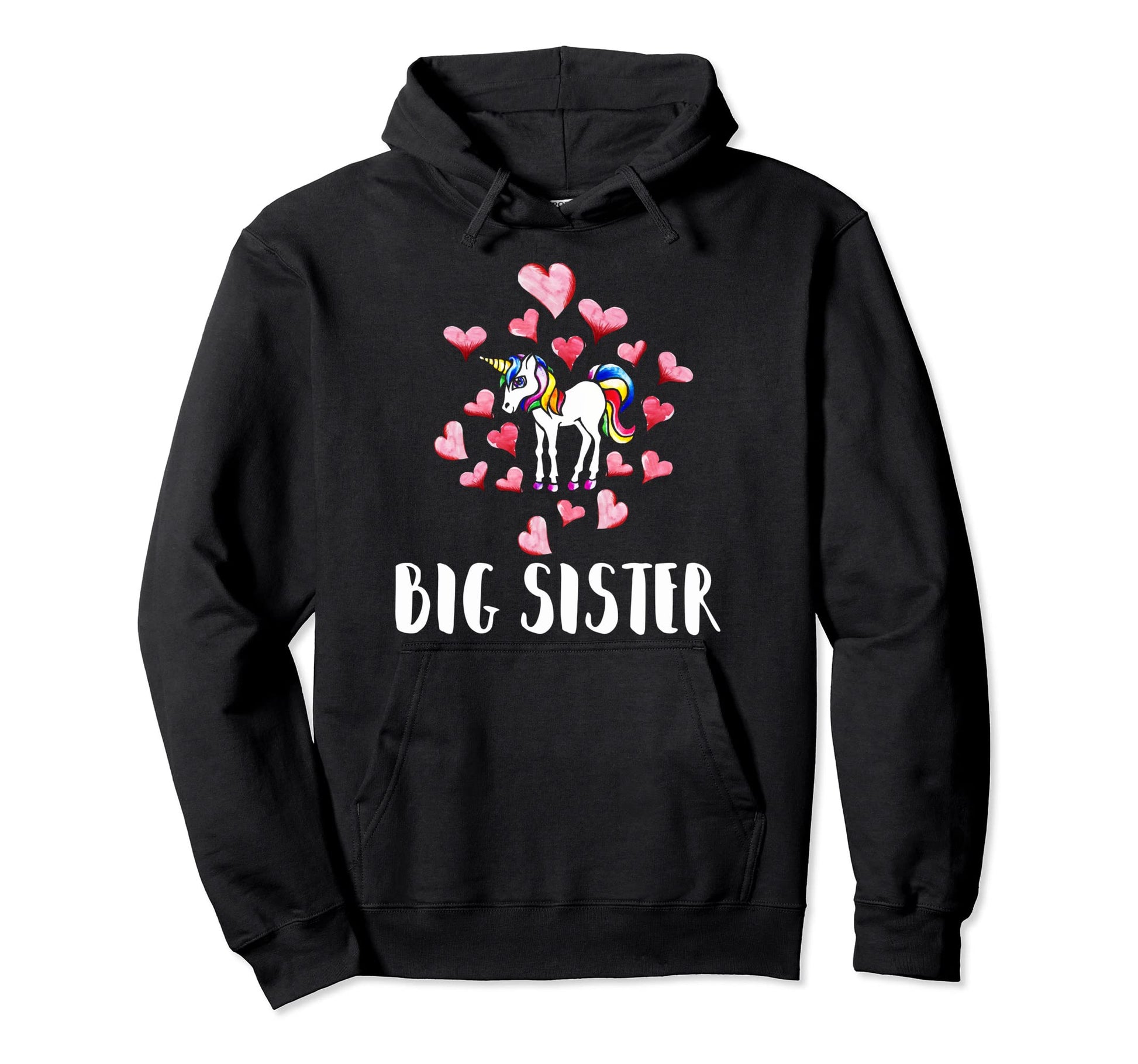 New Big Sister Rainbow Unicorn Sisters Hoodie - Streetwear Style Men Women - T-Shirt, Sweatshirt, Hoodie