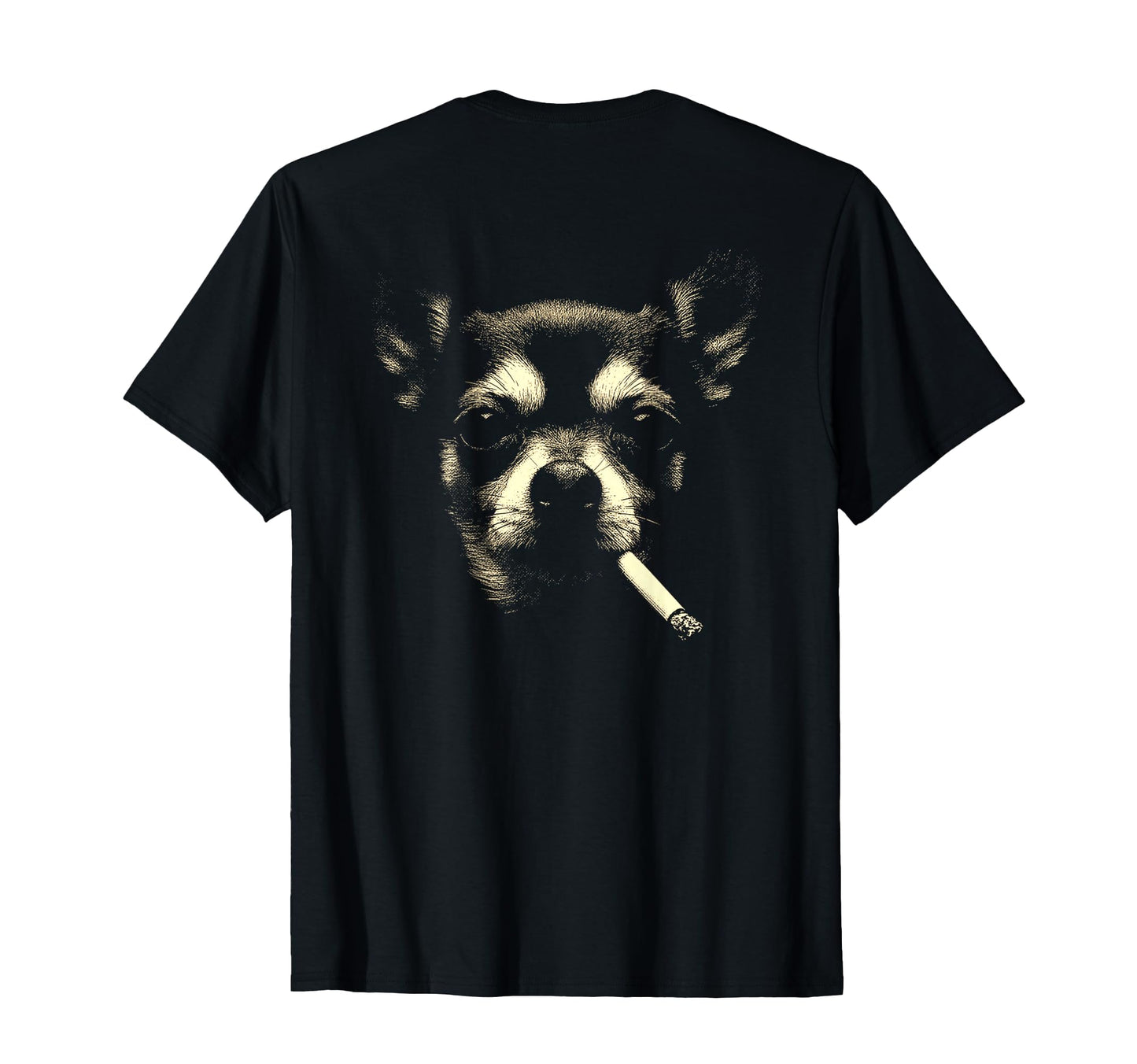 Chihuahua Smoking Cigarette T-Shirt - Casual Everyday Wear Men Women - T-Shirt, Sweatshirt, Hoodie