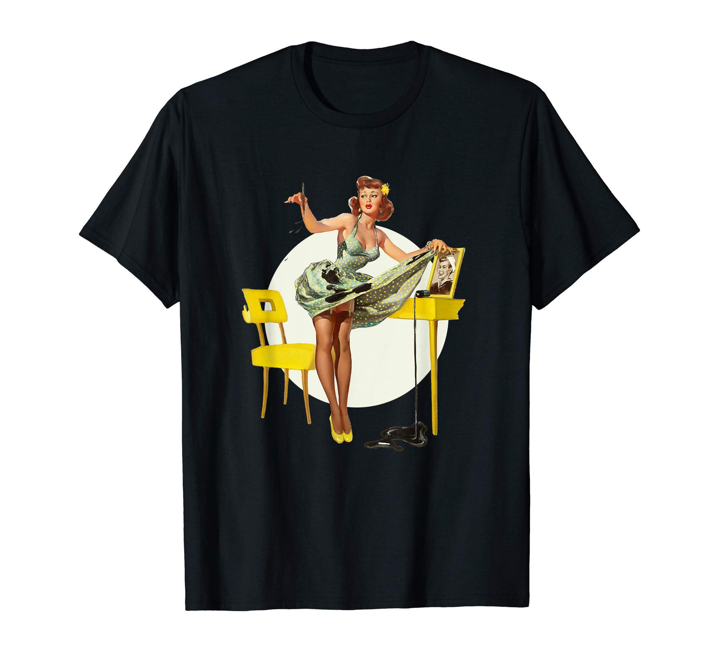 1940S Pin Up Sexy American Art T-Shirt - Unique Graphic Men Women - T-Shirt, Sweatshirt, Hoodie