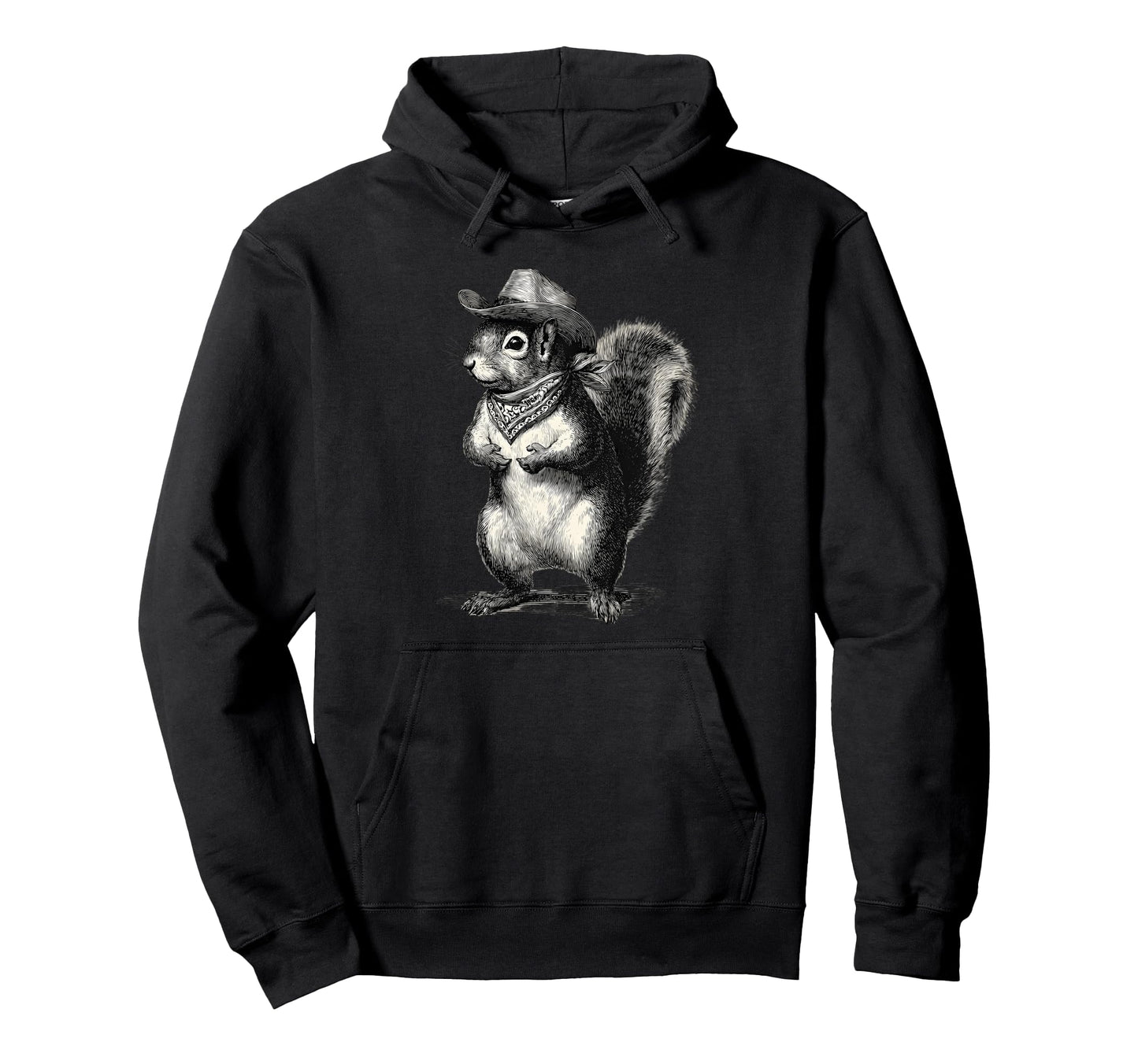 Country Cowboy Squirrel Rodeo Cowgirl Hoodie - Trendy Graphic Unisex - T-Shirt, Sweatshirt, Hoodie