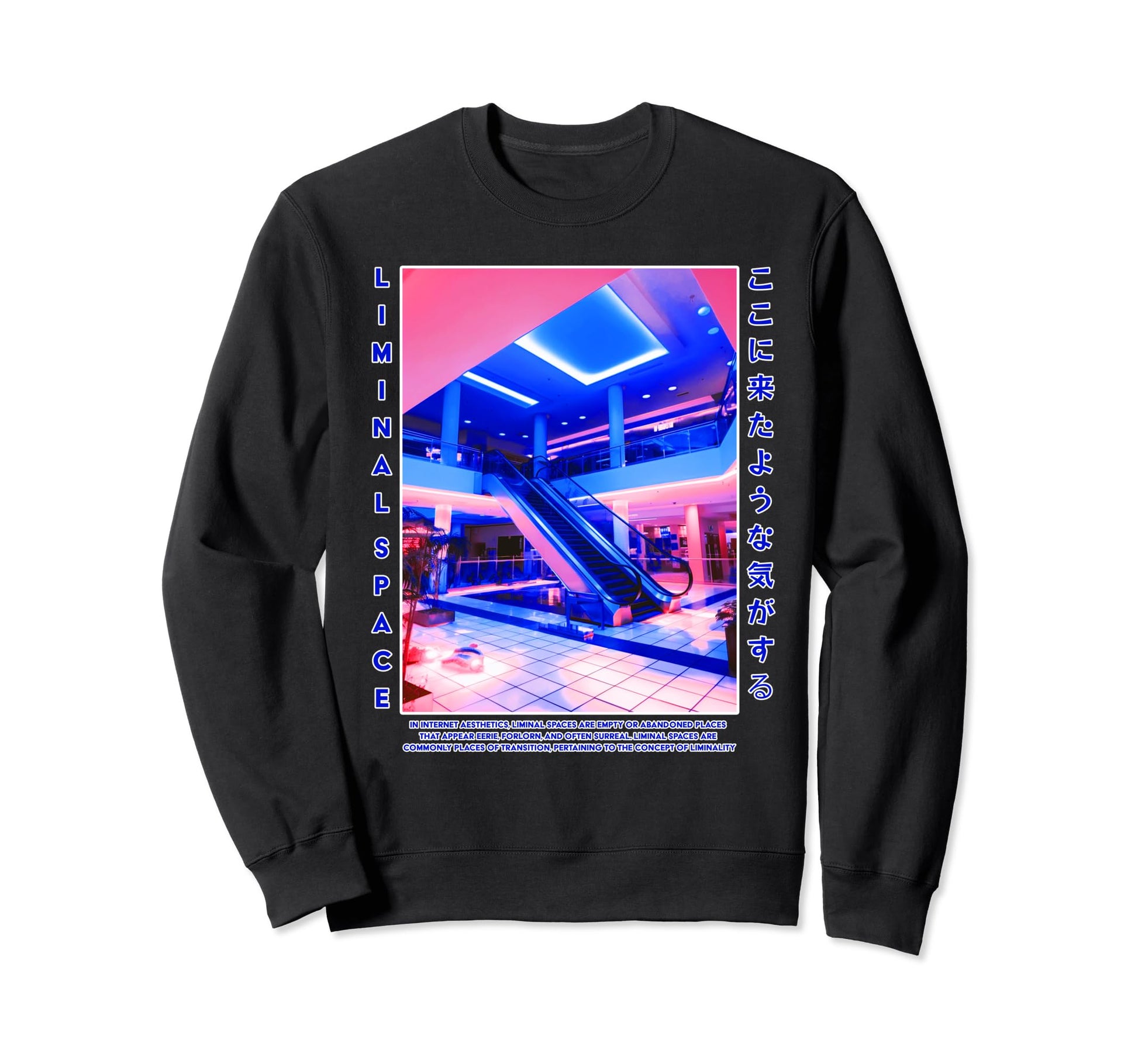 Liminal Space Vaporwave Sweatshirt - Fun Novelty Design Men Women - T-Shirt, Sweatshirt, Hoodie