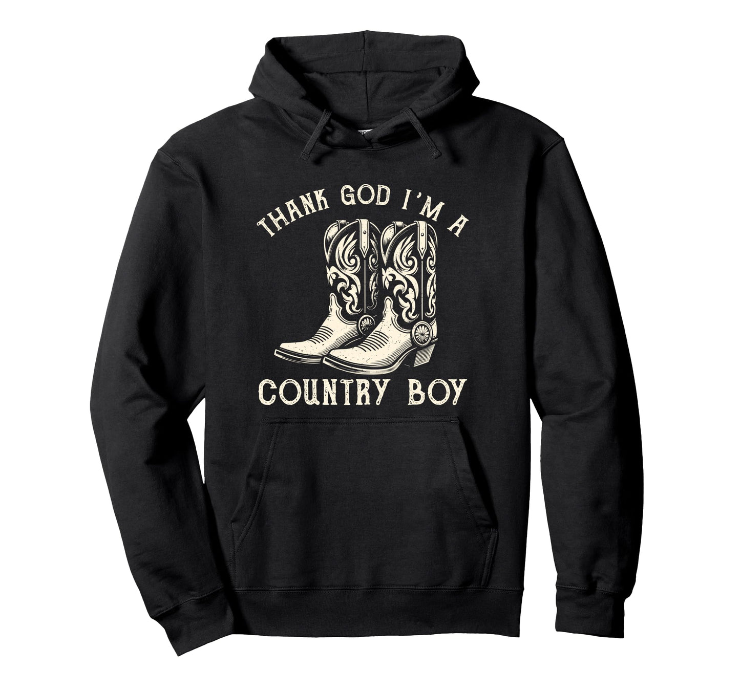 Thank God Im Country Music Cowboy Hoodie - Casual Everyday Wear for Adults - T-Shirt, Sweatshirt, Hoodie