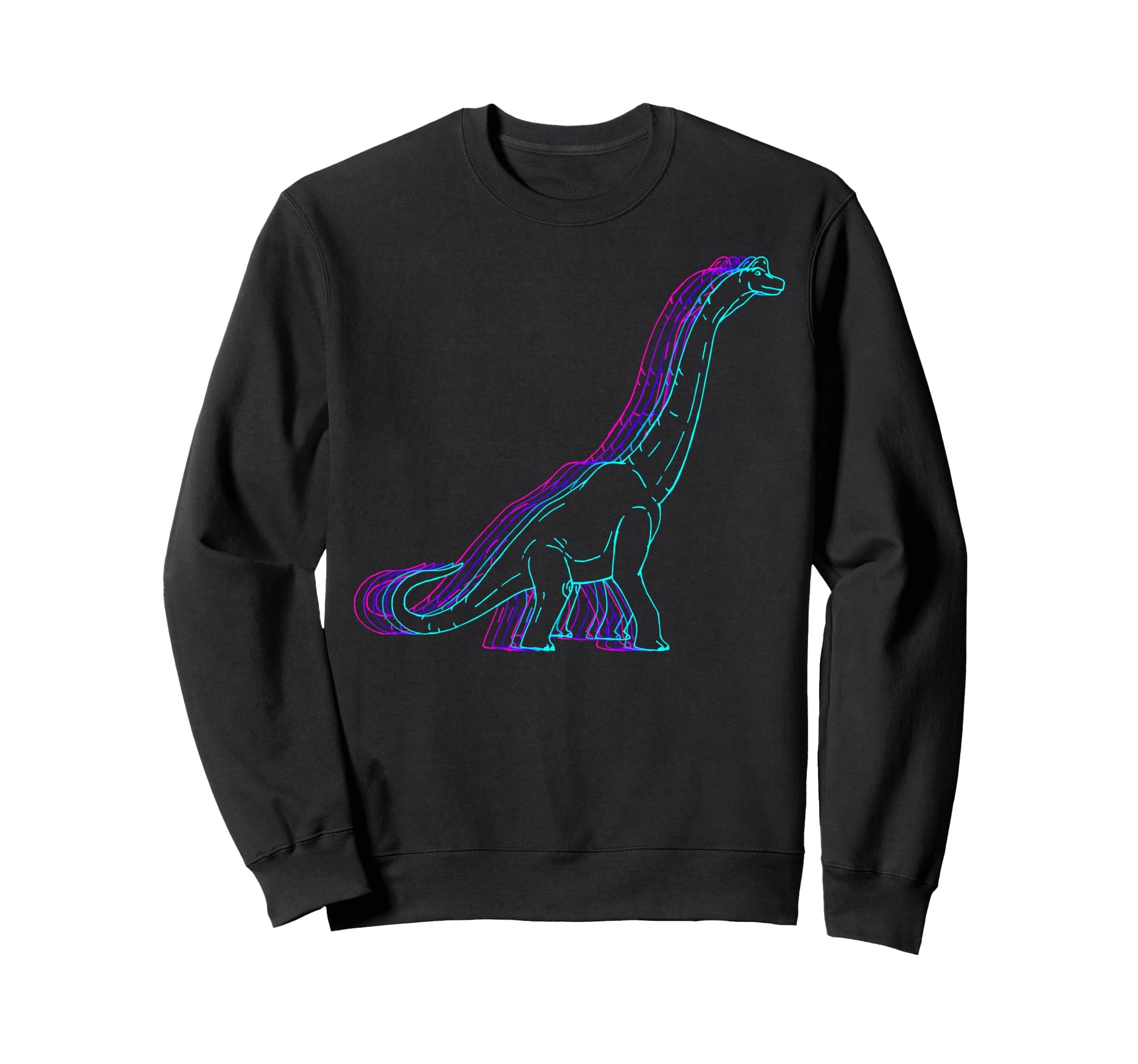 Brachiosaurus Dinosaur Line Art Hoodie - Fun Novelty Design Men Women - T-Shirt, Sweatshirt, Hoodie