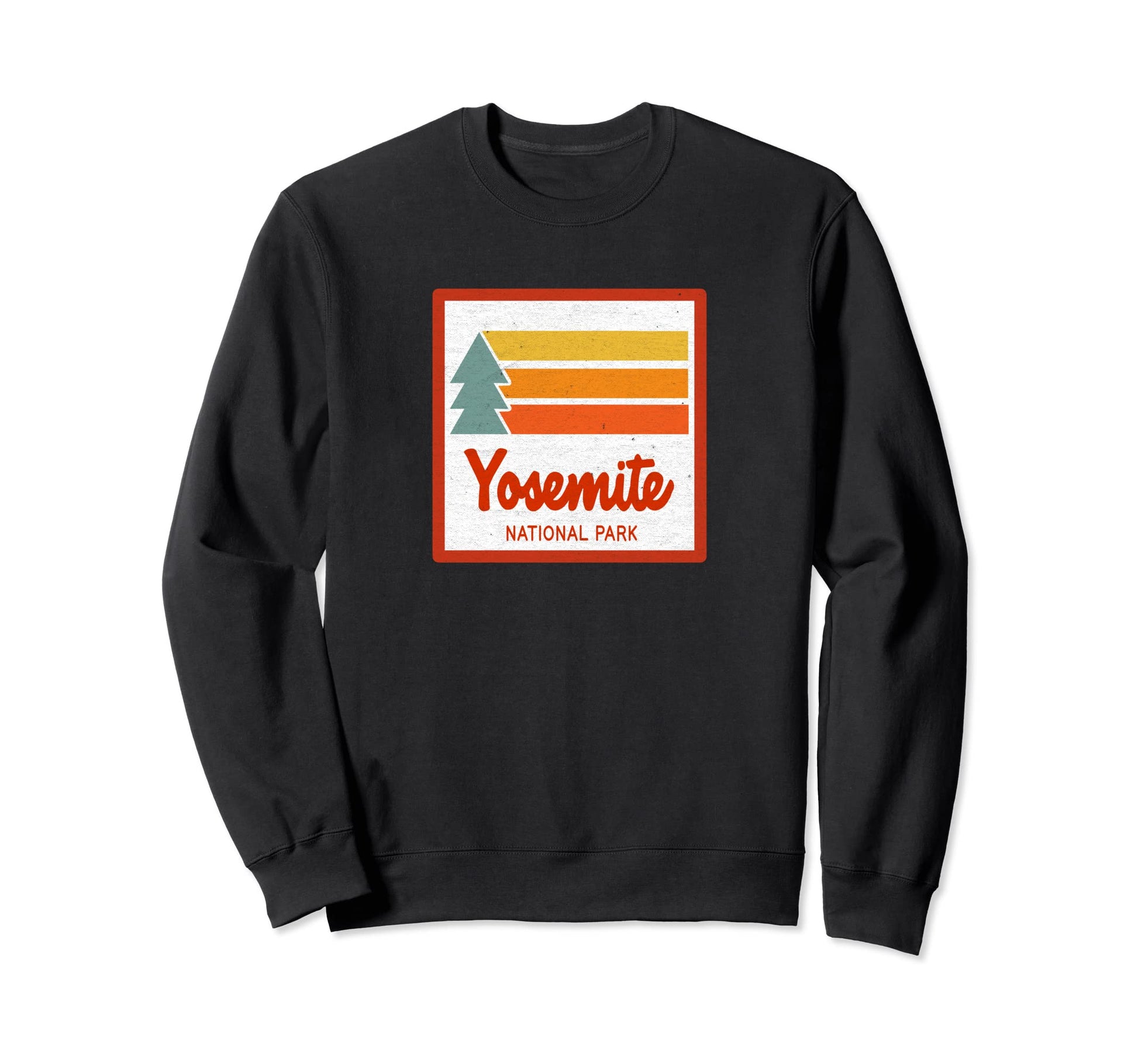 Yosemite National Park Stripes Sweatshirt - Casual Everyday Wear for Adults - T-Shirt, Sweatshirt, Hoodie