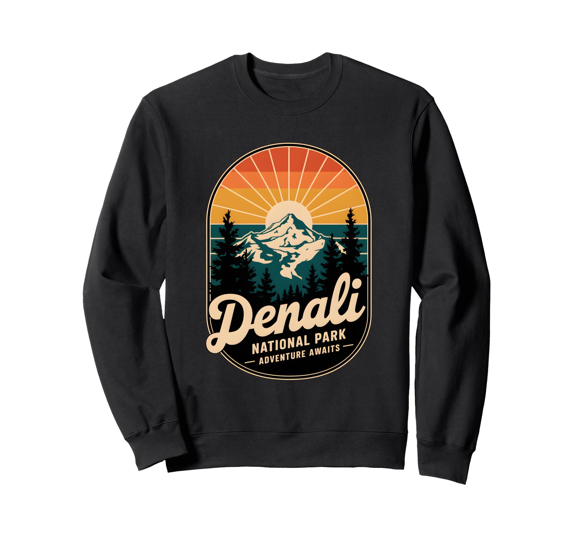 Denali National Park Adventure Sweatshirt - Minimalist Print for Adults - T-Shirt, Sweatshirt, Hoodie