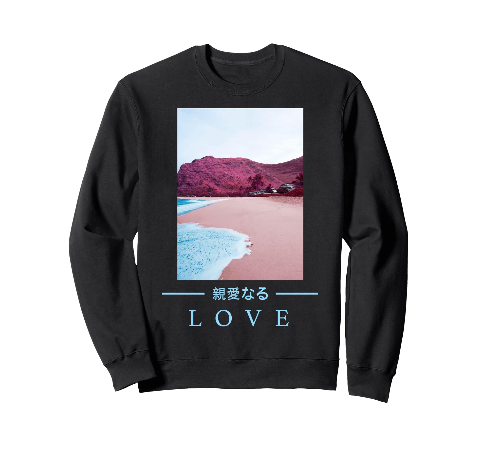 Retrowave Love Japanese Art Aesthetic Sweatshirt - Novelty Apparel Unisex - T-Shirt, Sweatshirt, Hoodie