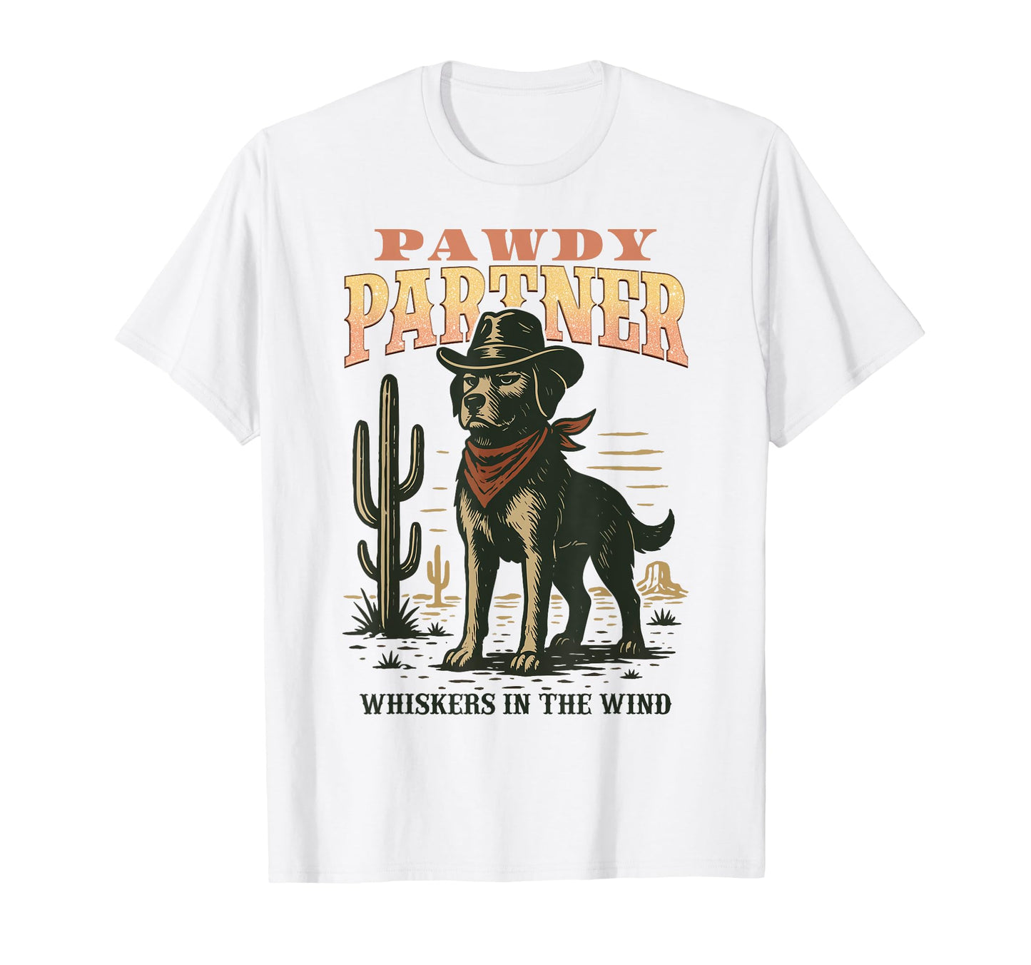 Pawdy Partner Cowboy Dog Western T-Shirt - Minimalist Print Men Women - T-Shirt, Sweatshirt, Hoodie