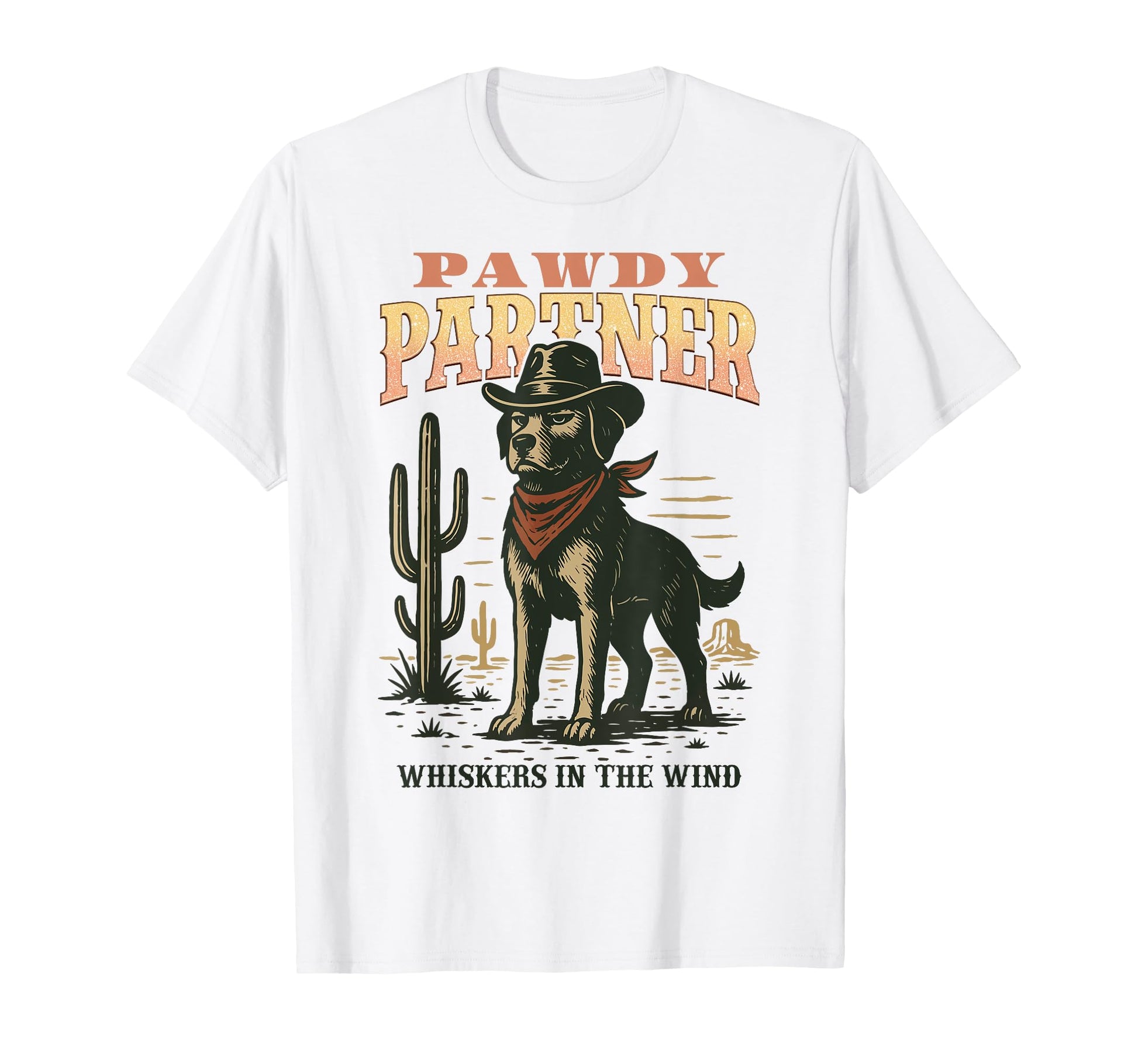 Pawdy Partner Cowboy Dog Western T-Shirt - Minimalist Print Men Women - T-Shirt, Sweatshirt, Hoodie