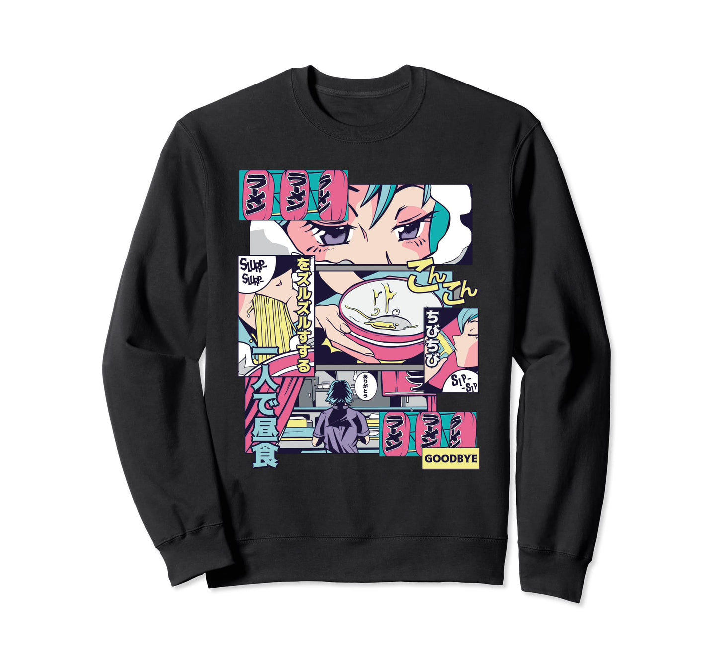 Vaporwave Aesthetic 80S Ramen Sweatshirt - Aesthetic Graphic Men Women - T-Shirt, Sweatshirt, Hoodie