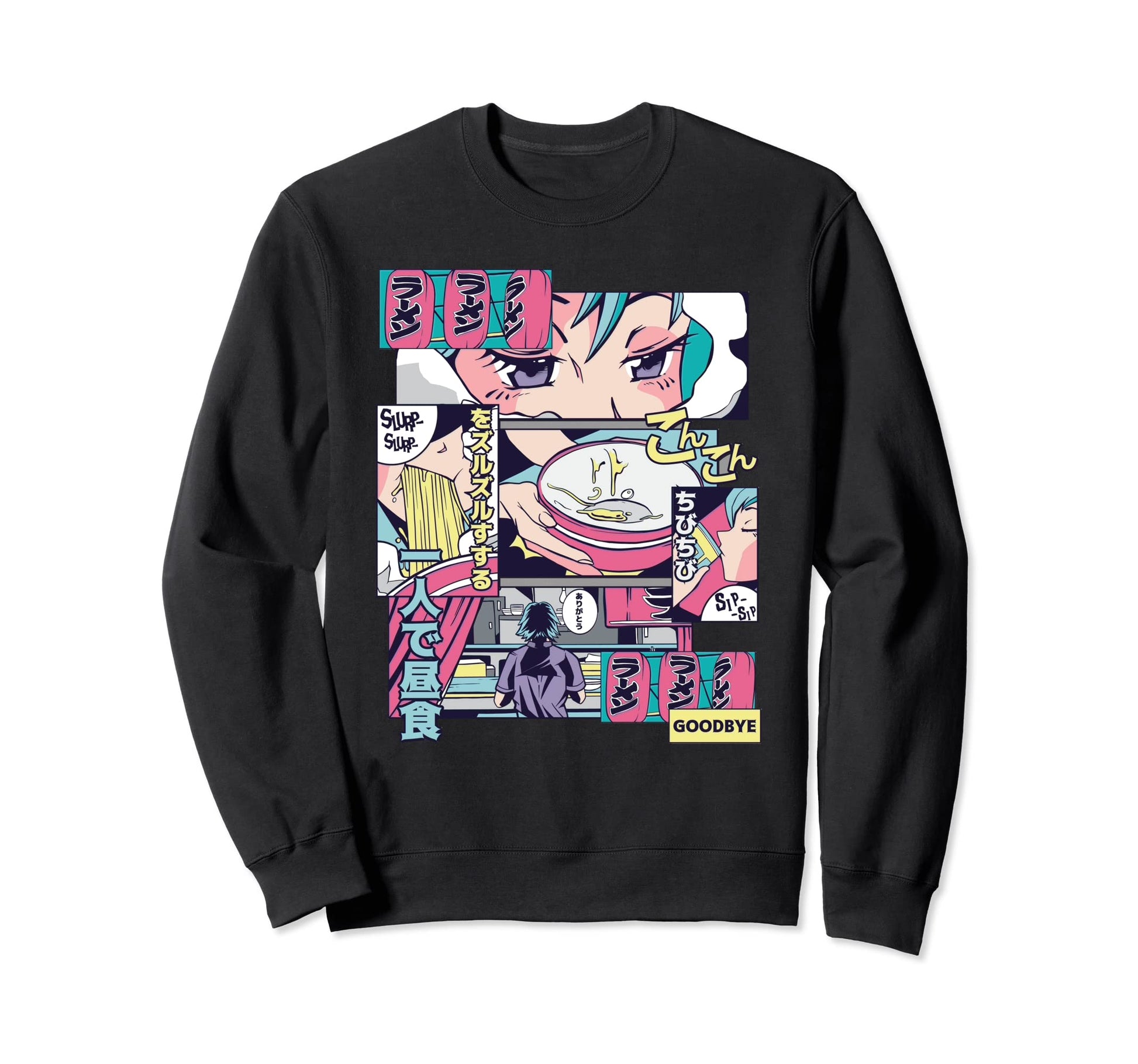 Vaporwave Aesthetic 80S Ramen Sweatshirt - Aesthetic Graphic Men Women - T-Shirt, Sweatshirt, Hoodie