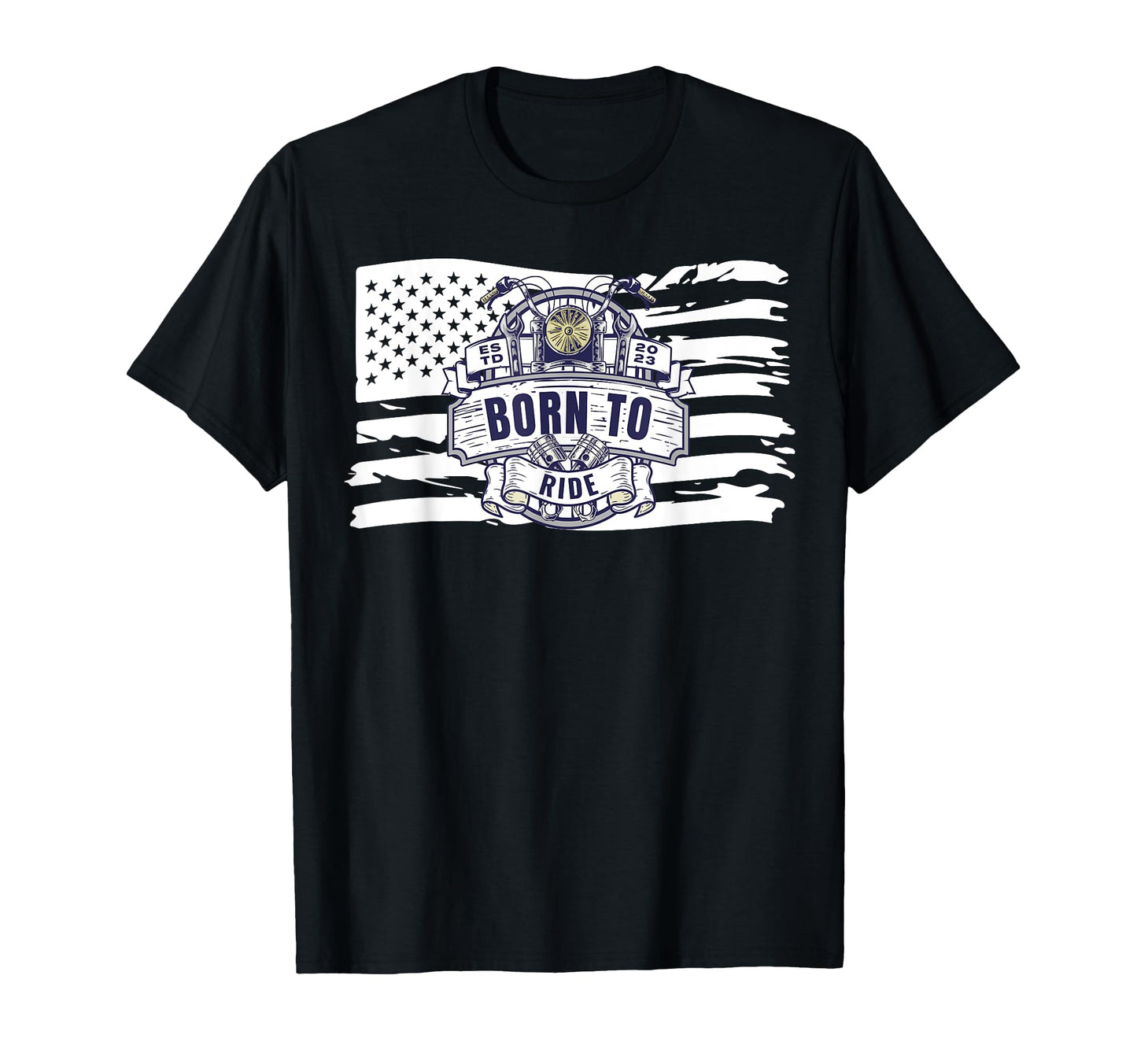 Us American Flag Live To Ride Motorcycle T-Shirt - Unique Graphic Unisex - T-Shirt, Sweatshirt, Hoodie