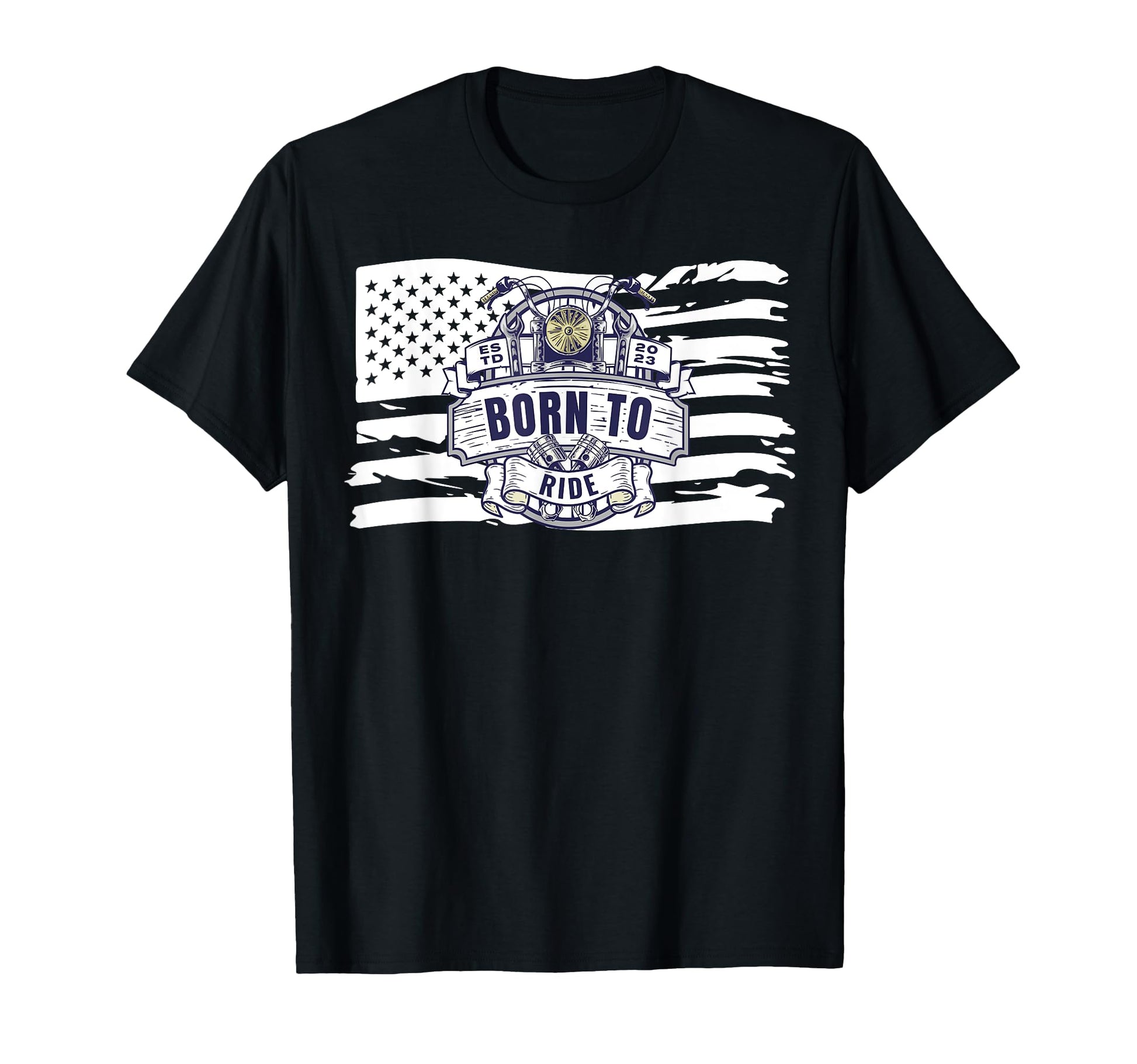 Us American Flag Live To Ride Motorcycle T-Shirt - Unique Graphic Unisex - T-Shirt, Sweatshirt, Hoodie