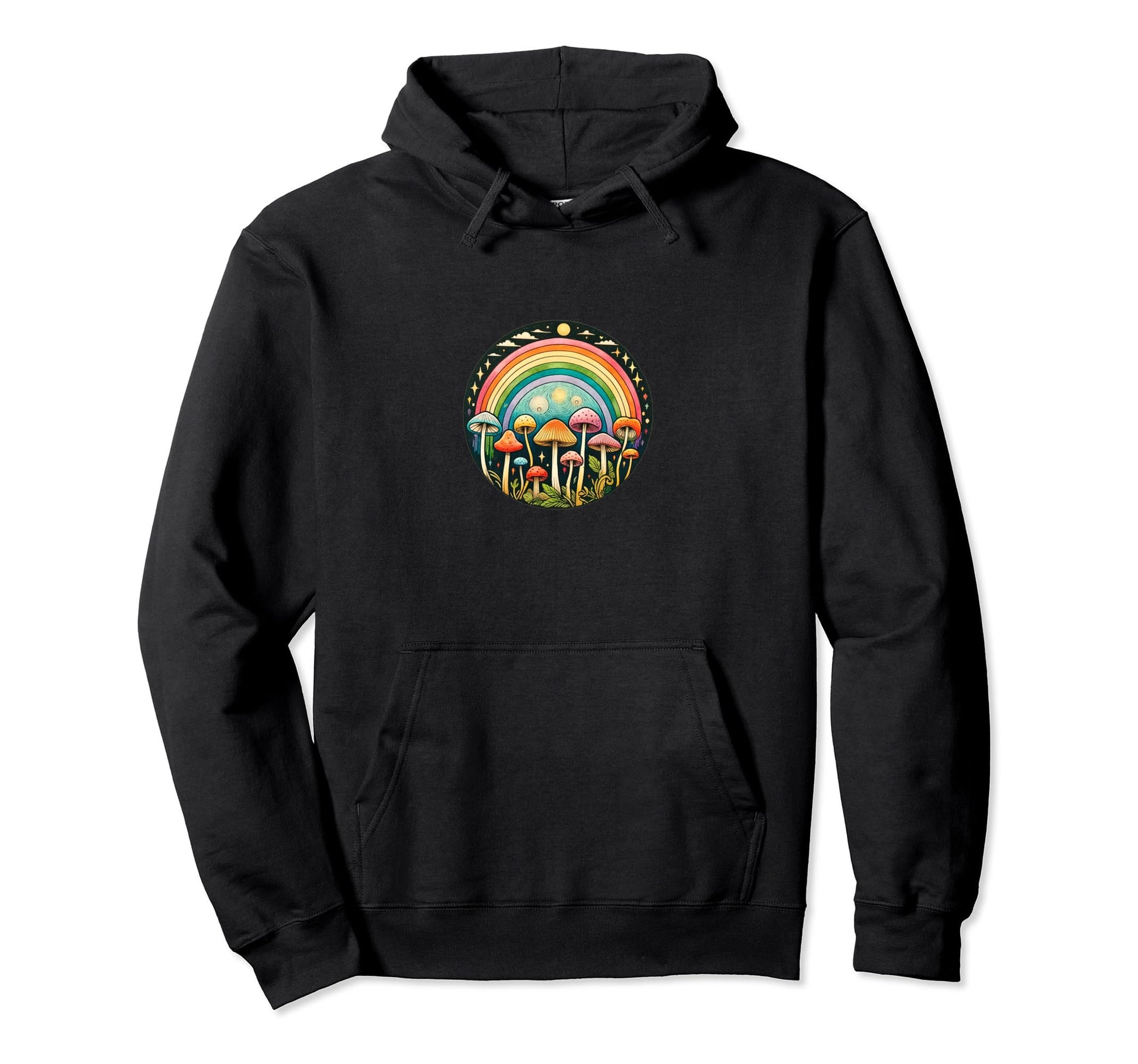 Fungi Fun Mushrooms Are Rainbow Hoodie - Custom Art Print for Adults - T-Shirt, Sweatshirt, Hoodie