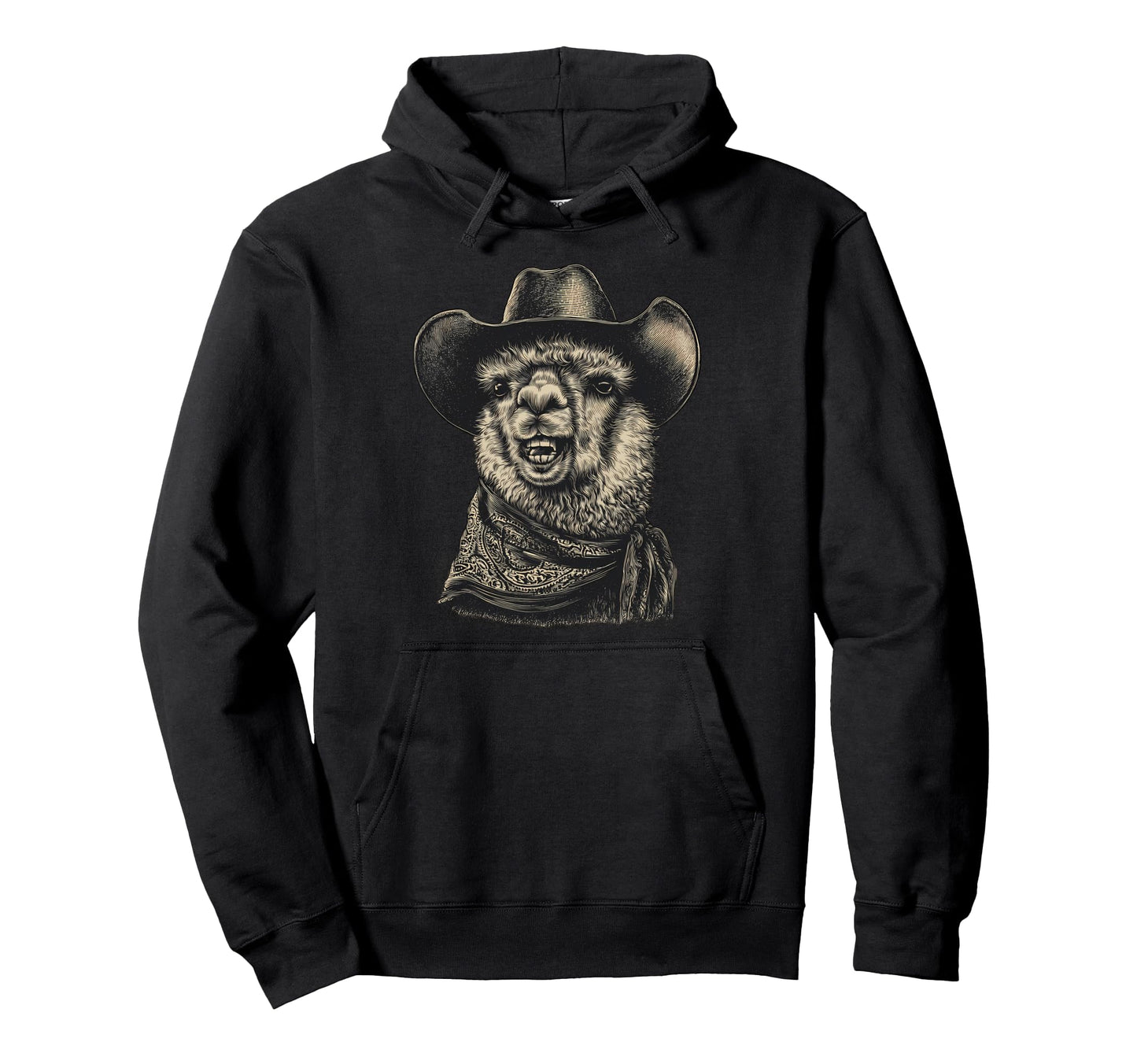 Country Cowboy Alpaca Rodeo Cowgirl Hoodie - Aesthetic Graphic for Adults - T-Shirt, Sweatshirt, Hoodie