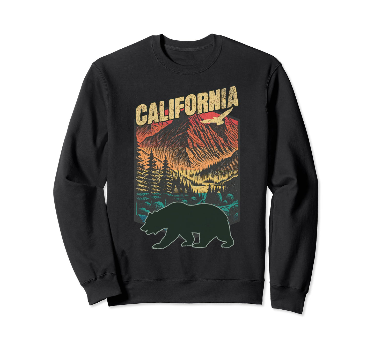 California Mountains National Park Usa Sweatshirt - Trendy Graphic Unisex - T-Shirt, Sweatshirt, Hoodie