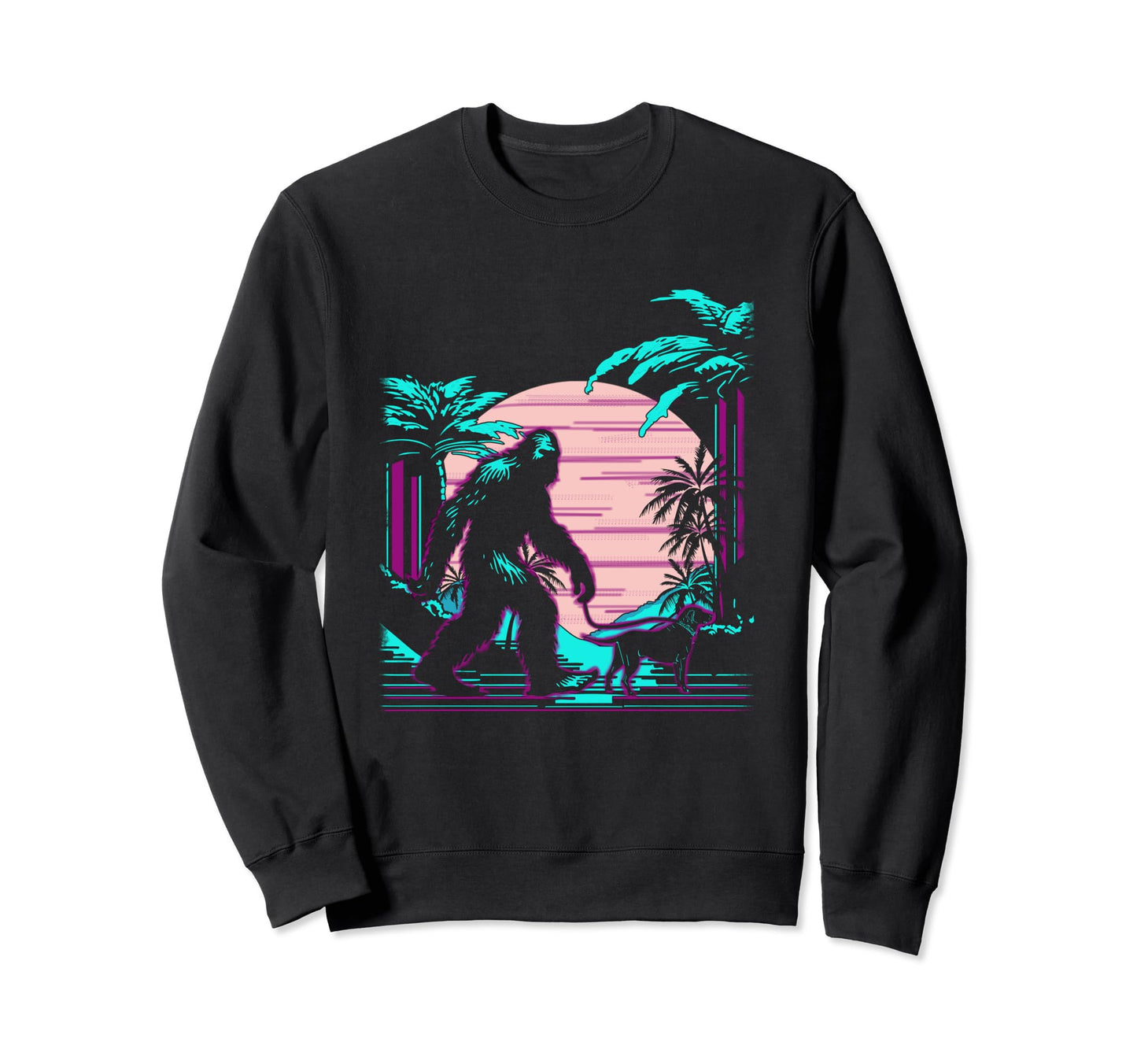 Bigfoot Vaporwave Aesthetic 90S Sweatshirt - Unique Graphic Men Women - T-Shirt, Sweatshirt, Hoodie